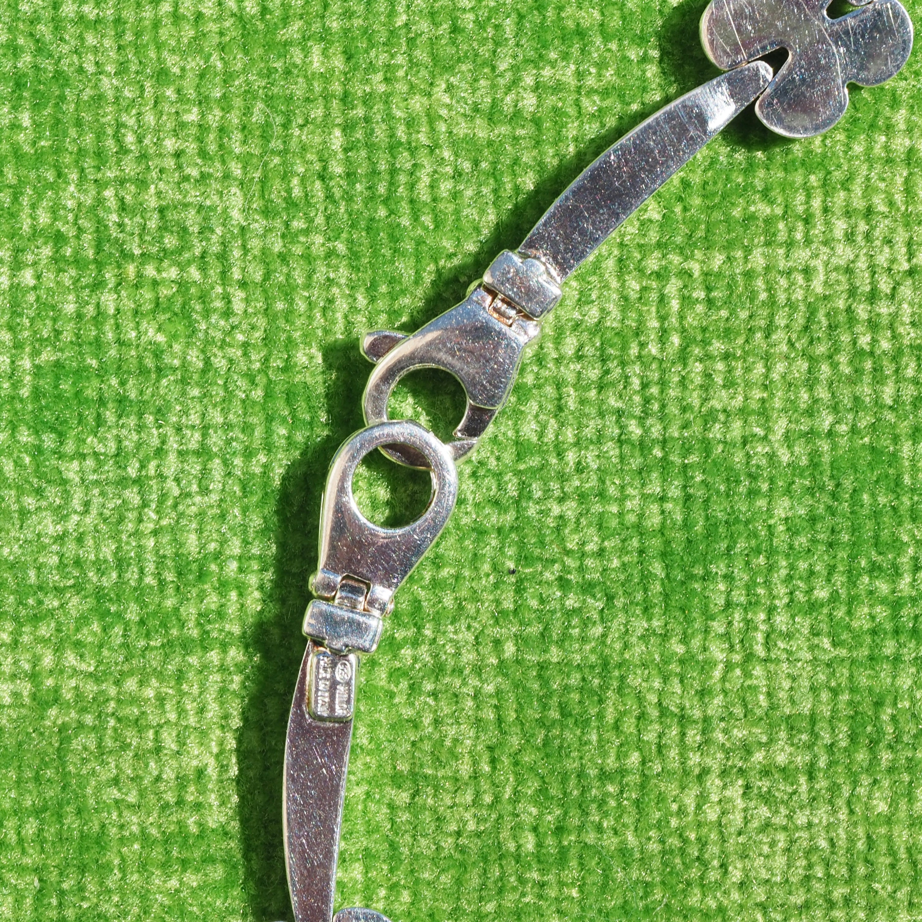 Vintage Italian Sterling Silver Flower Necklace