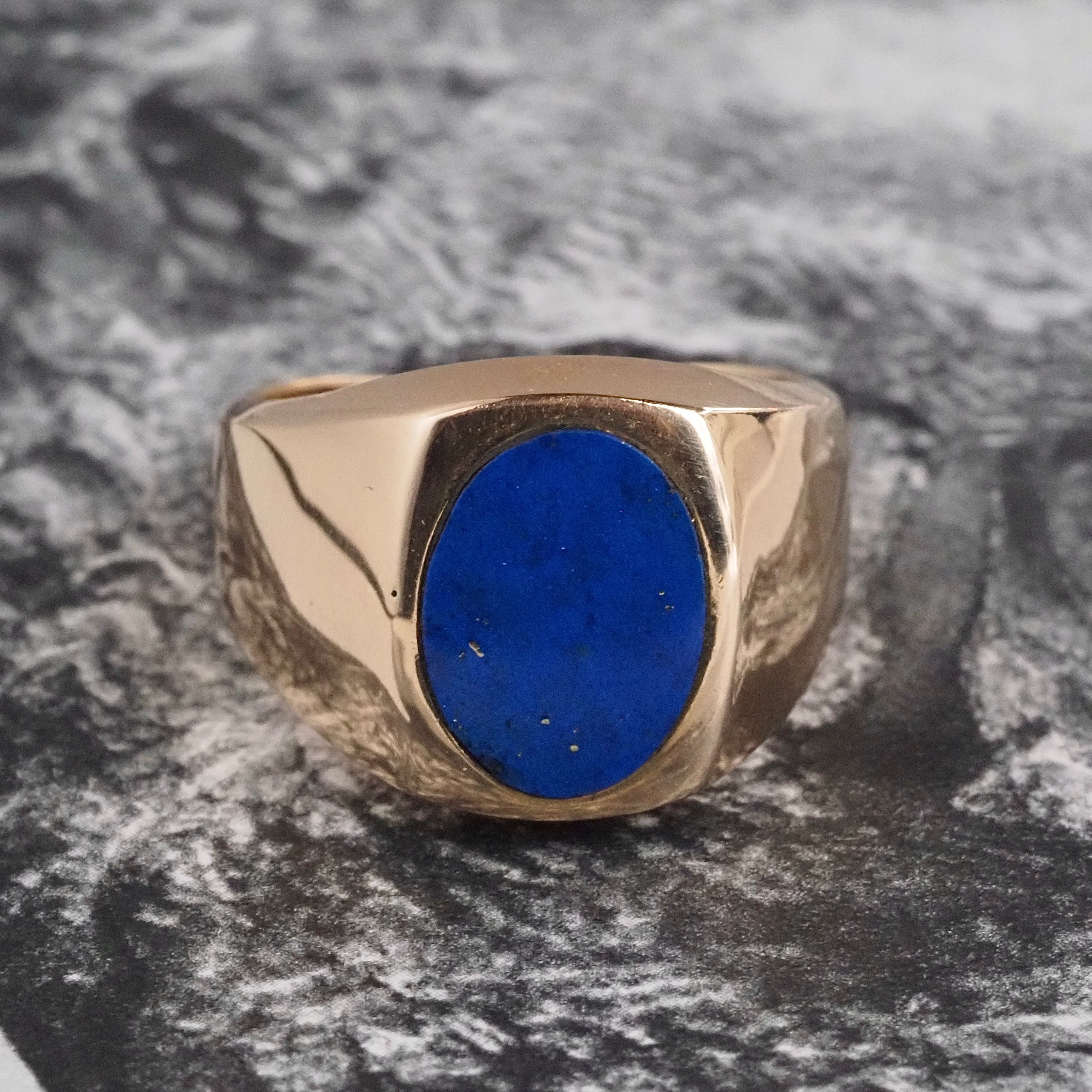 Vintage Lapis 14k Gold Signet Ring