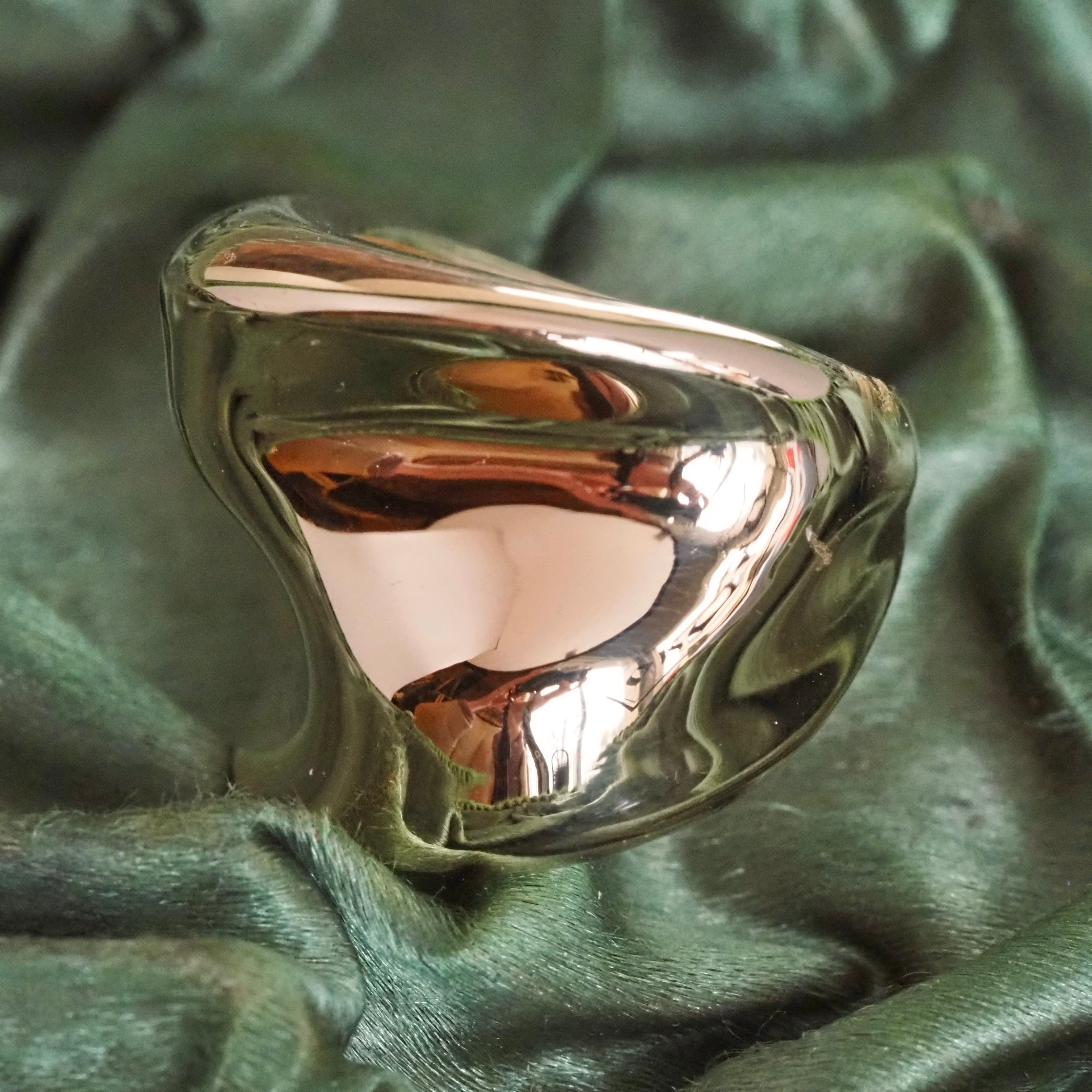 Vintage Melty 10k Gold Wide Ring