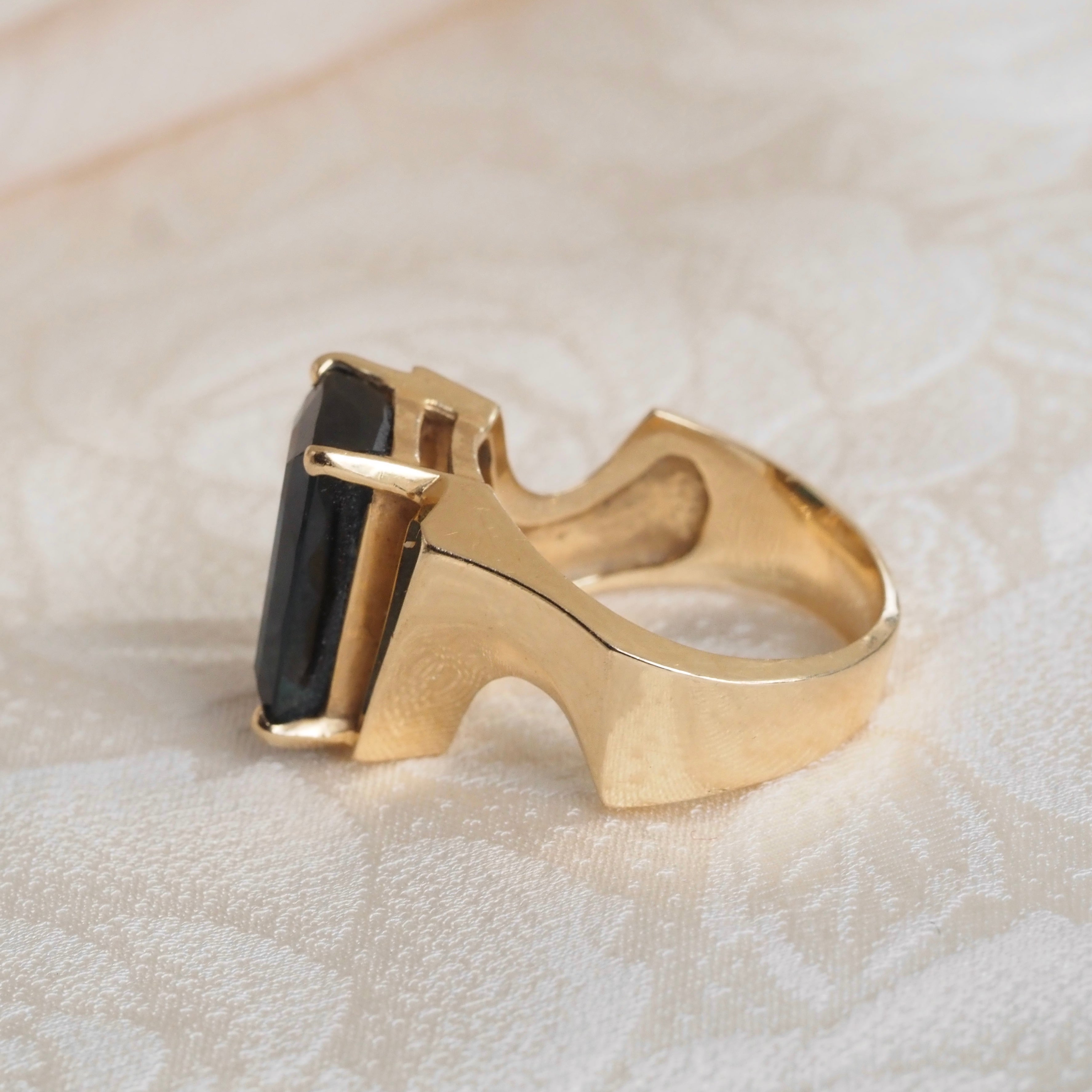 Vintage Indicolite Tourmaline 14k Gold Ring