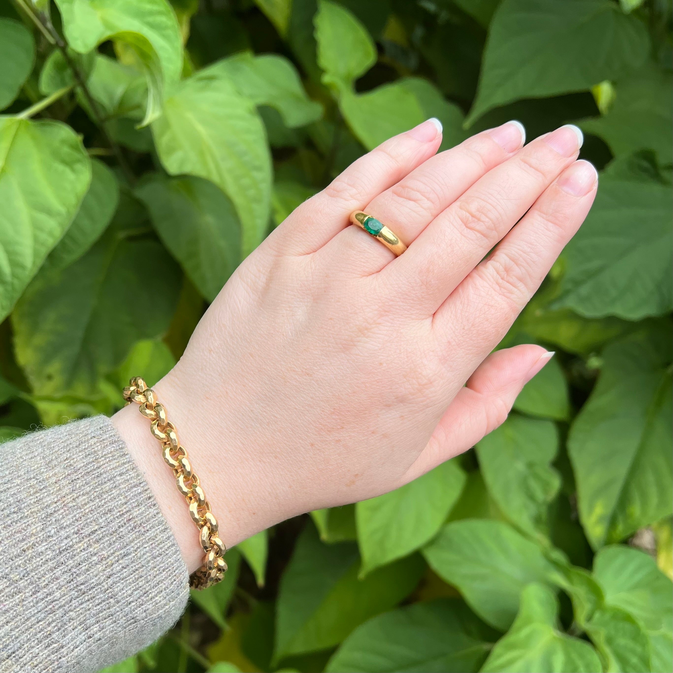 Vintage 18k Gold Emerald Ring
