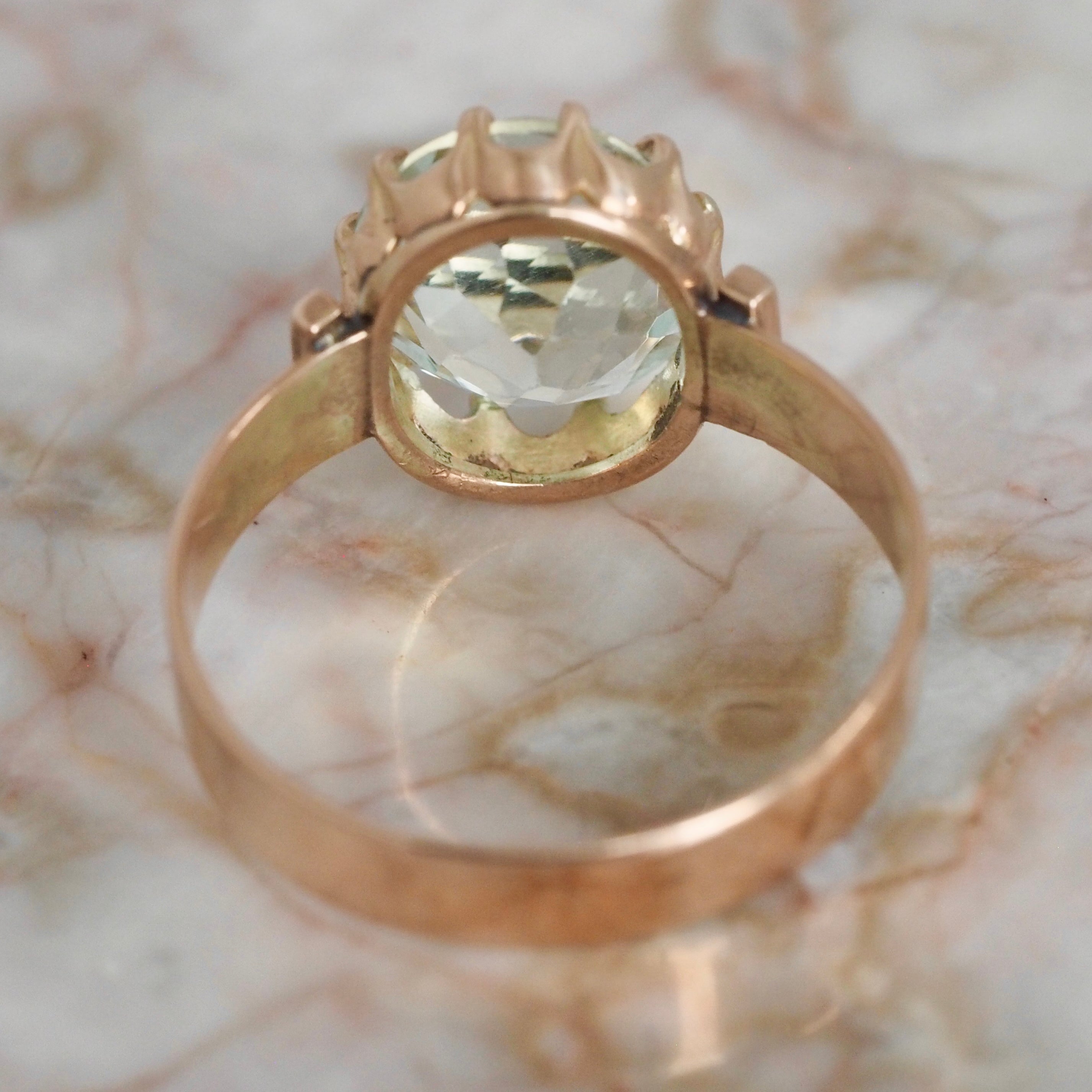 Antique Victorian 14k Gold Aquamarine Ring