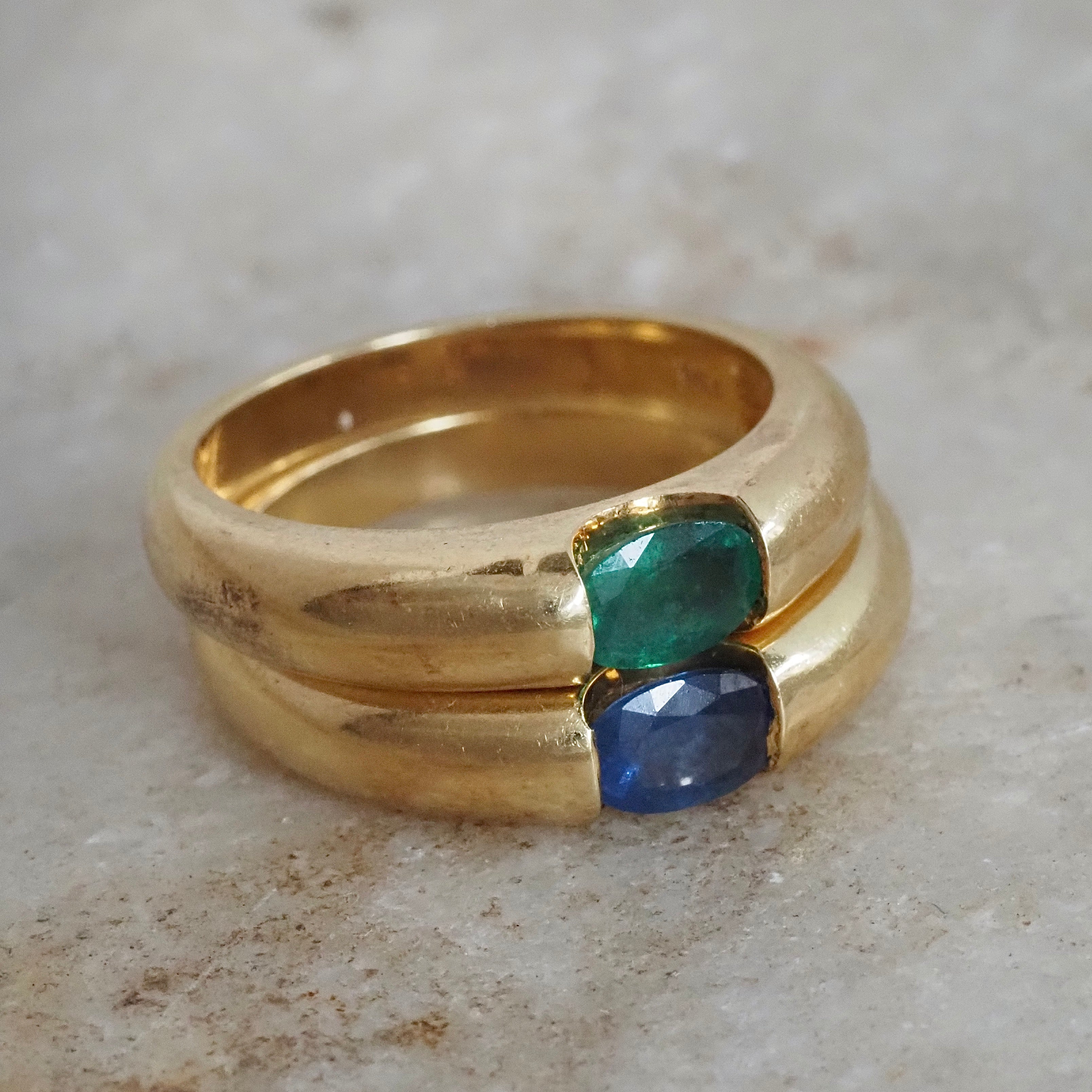 Vintage 18k Gold Emerald Ring