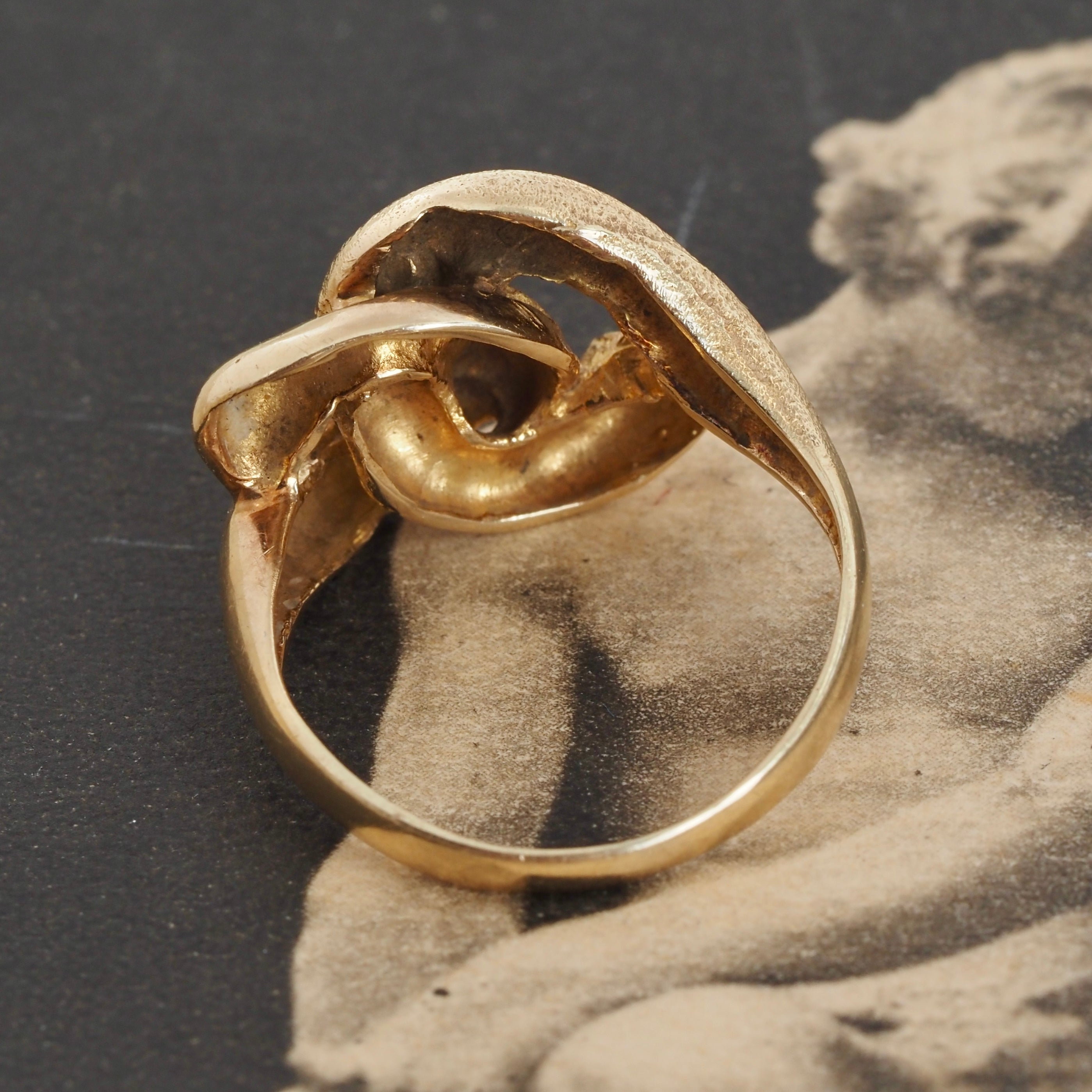 Vintage Chunky Knot 14k Gold Ring