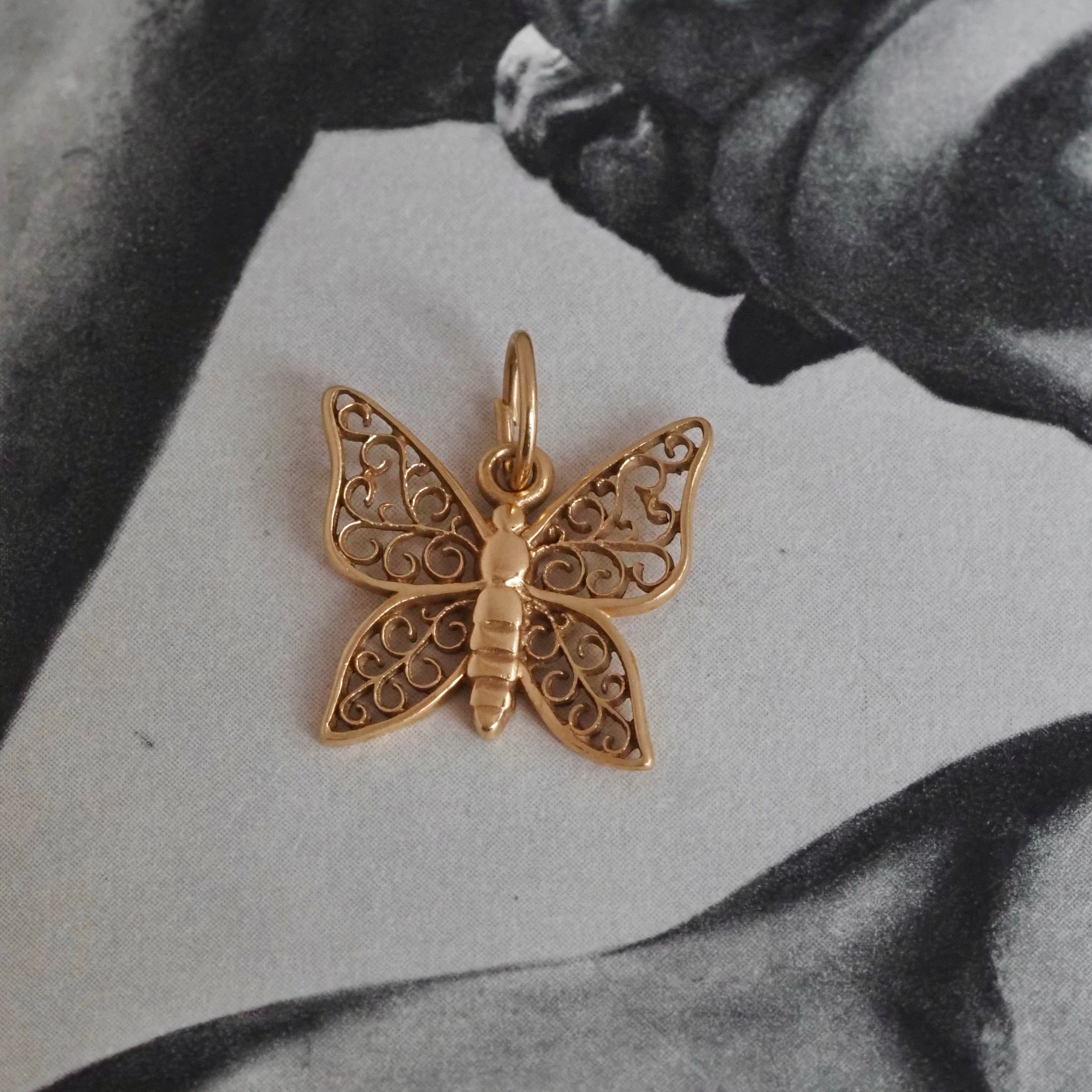 Butterfly 14k Gold Charm