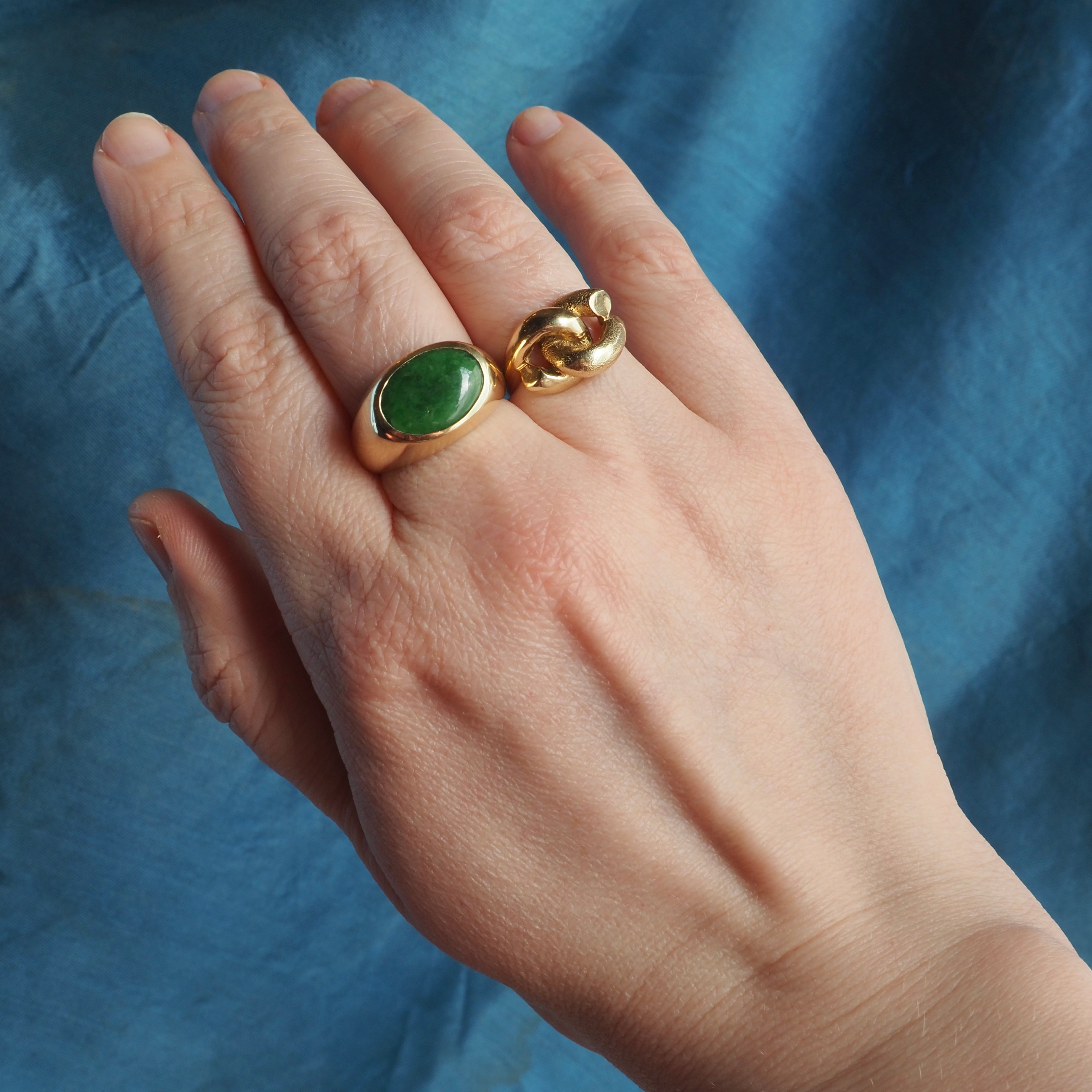 Vintage Chunky Knot 14k Gold Ring