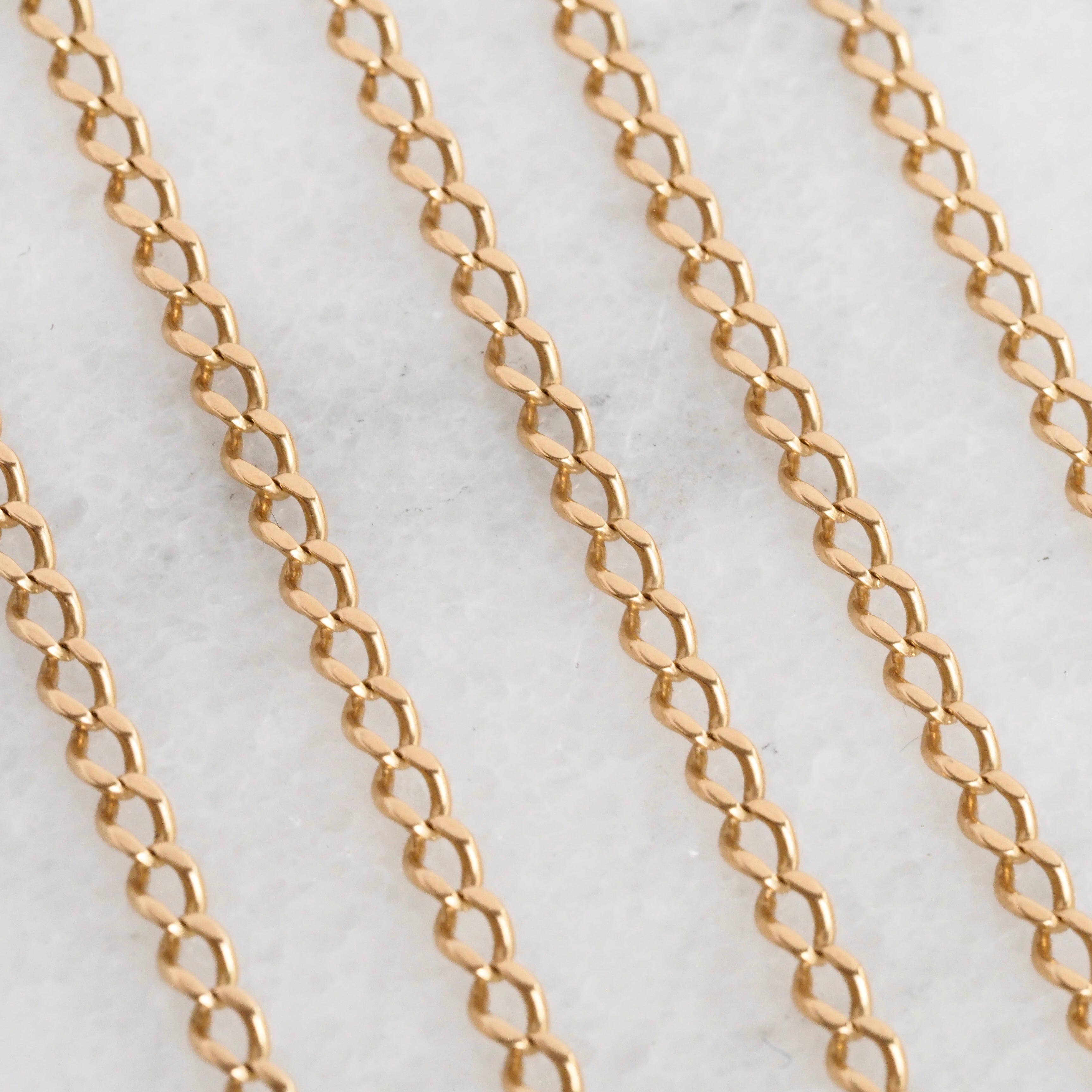 Vintage 18k Gold Solid Curb Chain