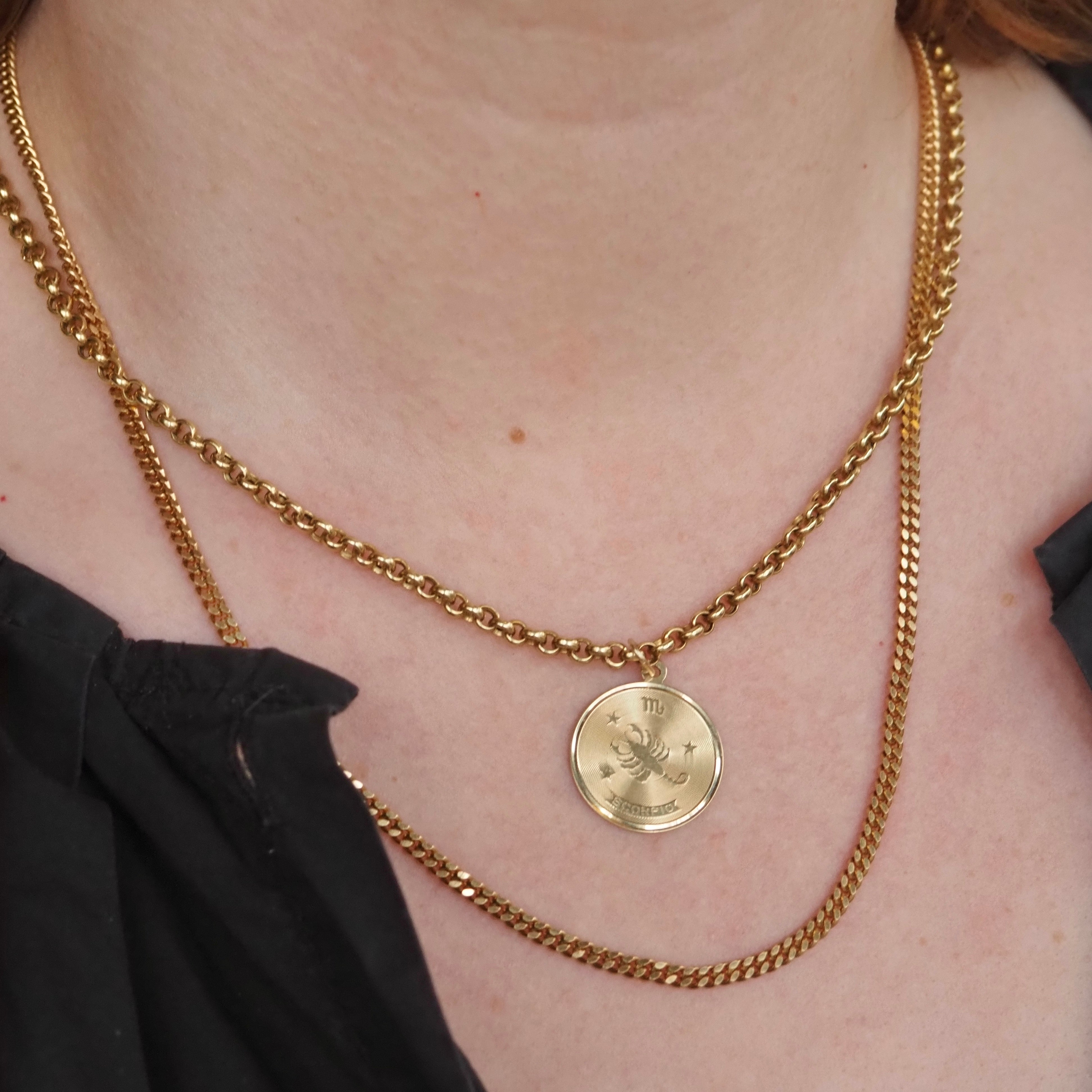 Vintage 18k Gold Cuban Curb 19.5" Solid Link Chain