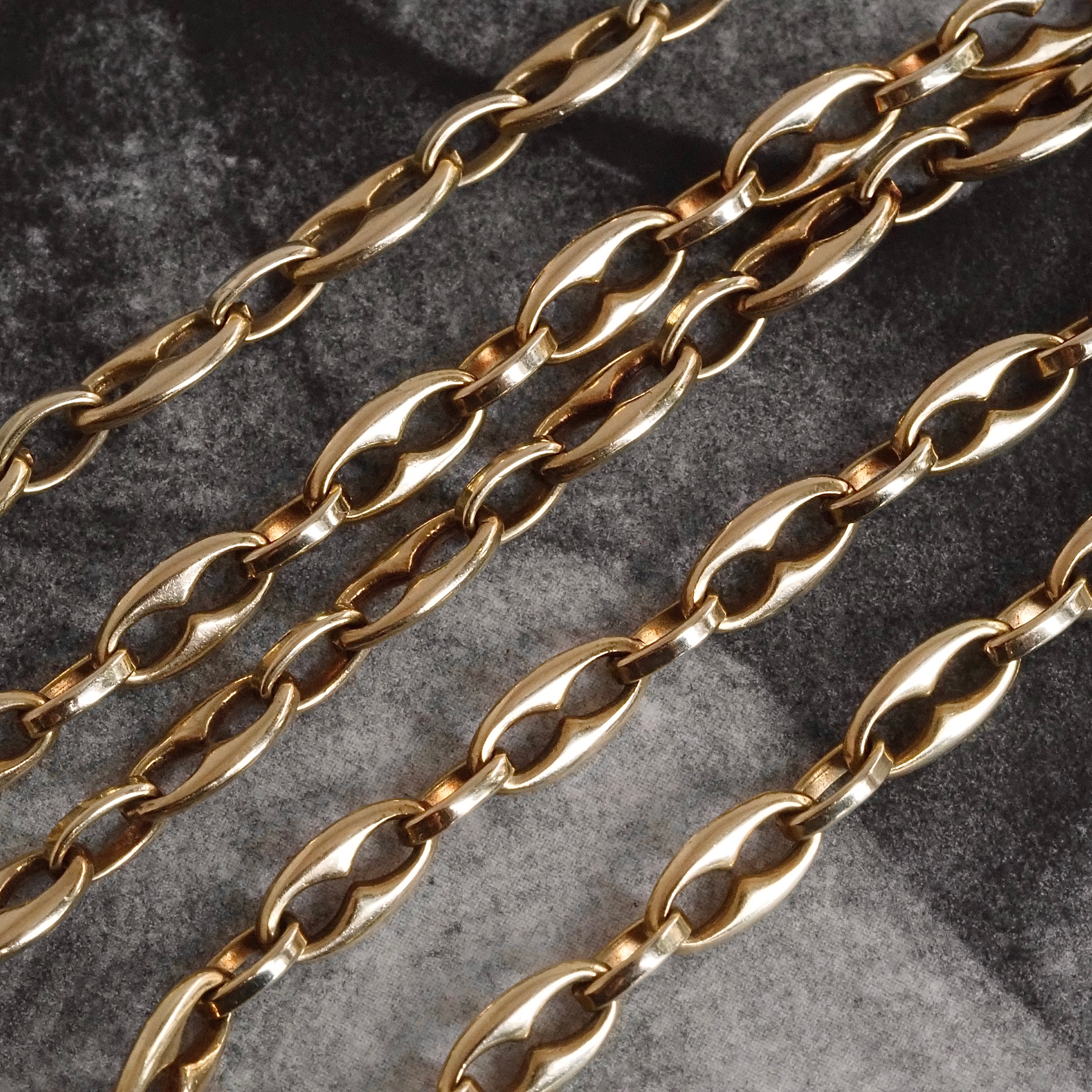 Vintage Italian Open Mariner Link Chain Necklace