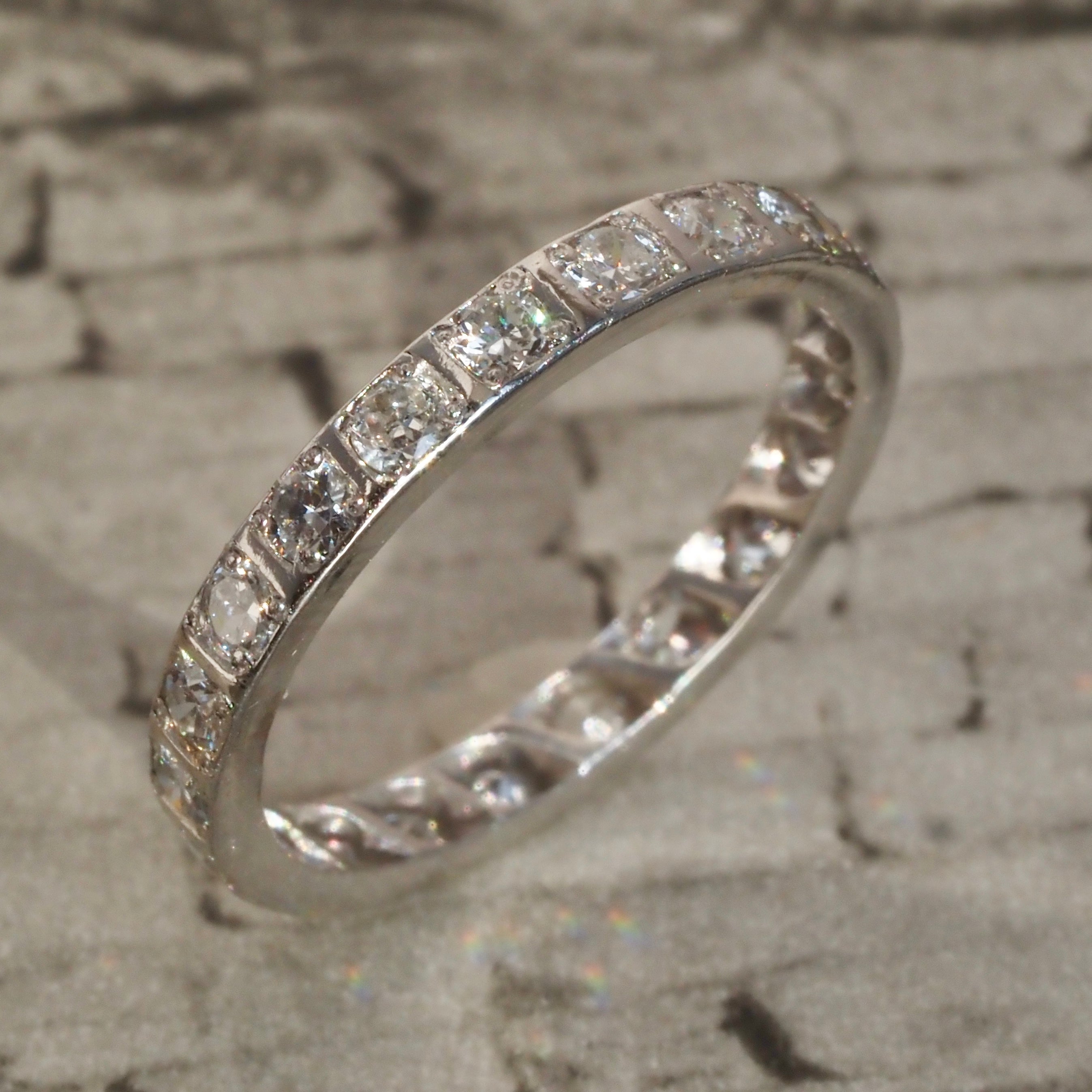 Antique Art Deco Platinum Diamond Eternity Ring