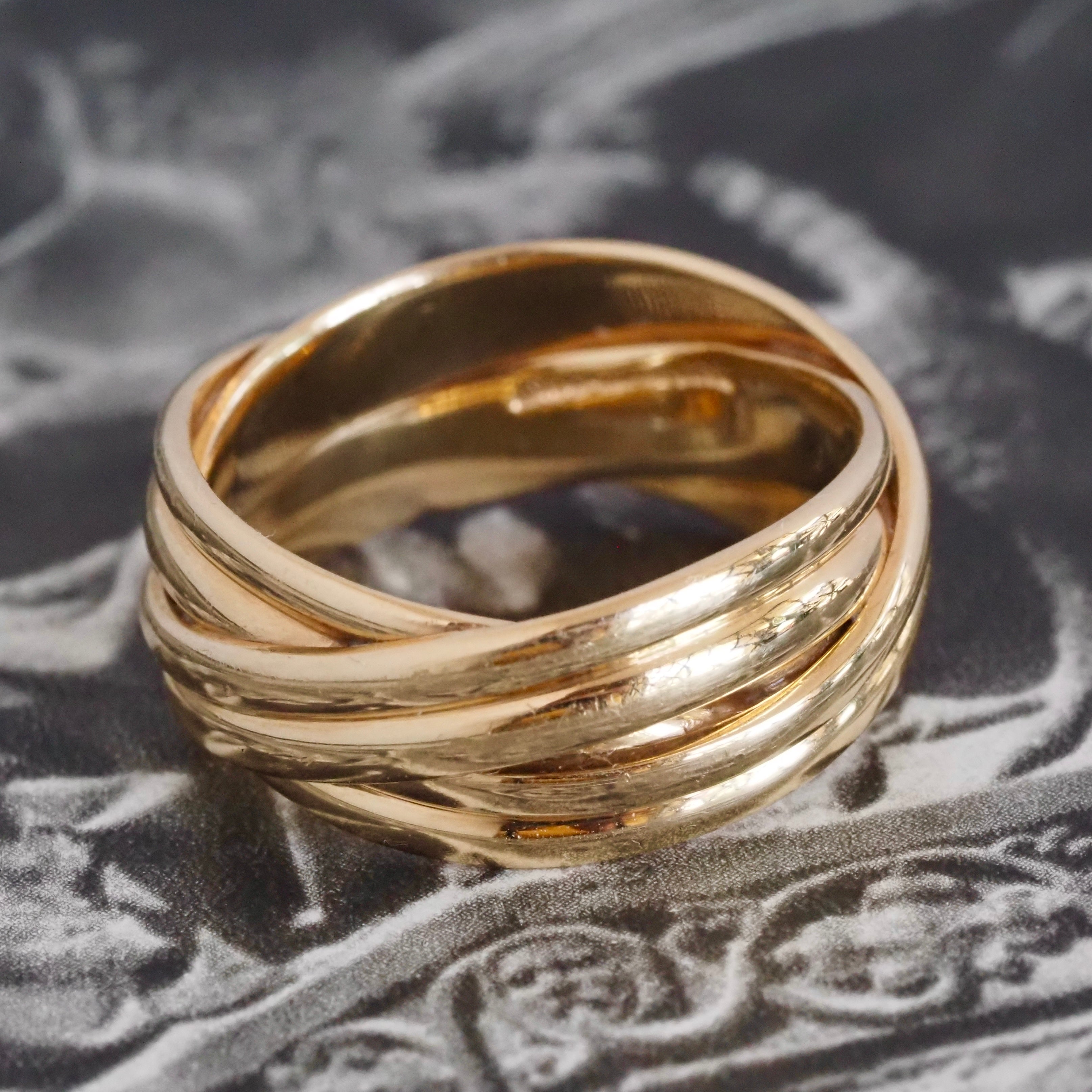 Vintage Triple 14k Gold Ring