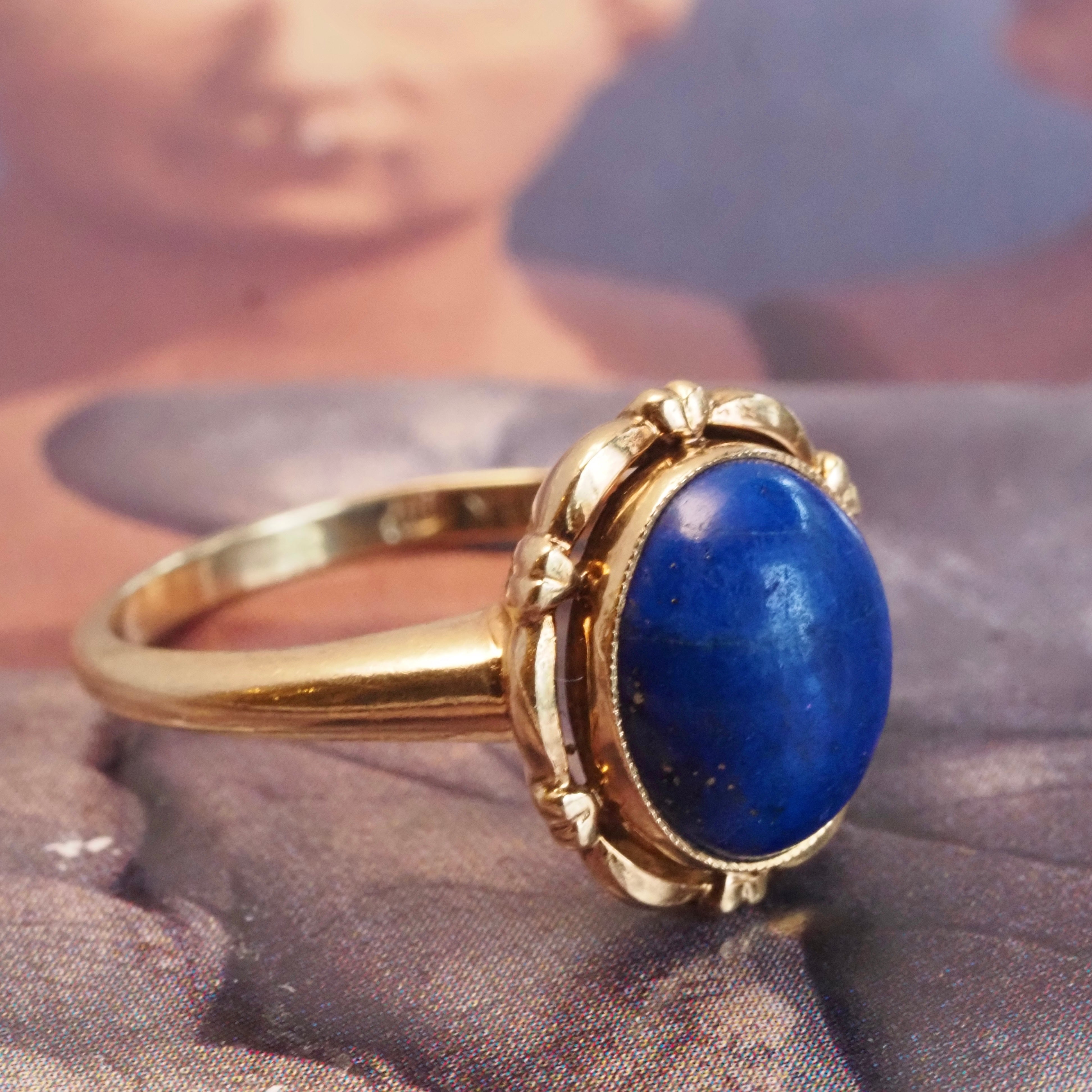 Vintage Lapis 14k Gold Ring