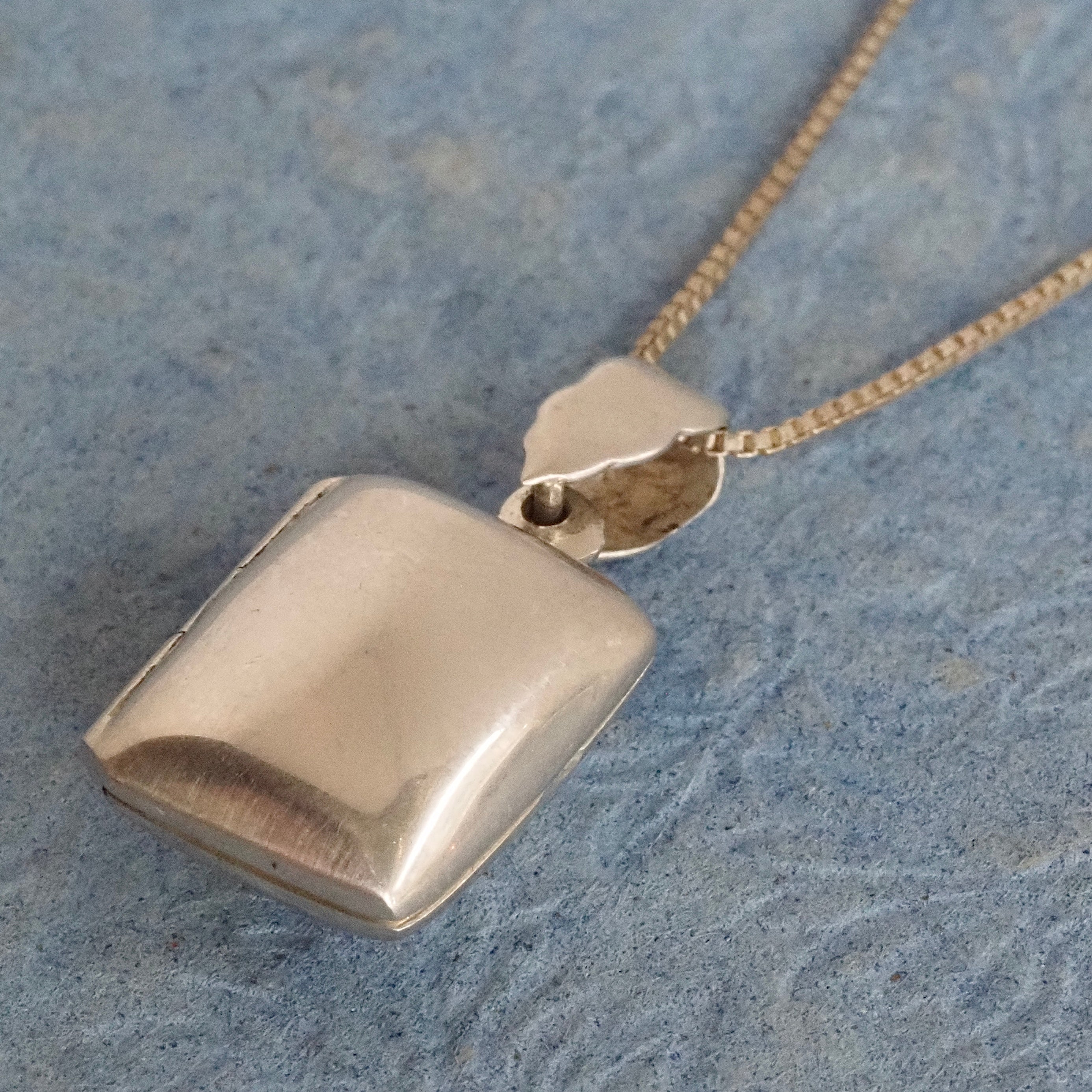 Vintage Puffy Sterling Silver Locket