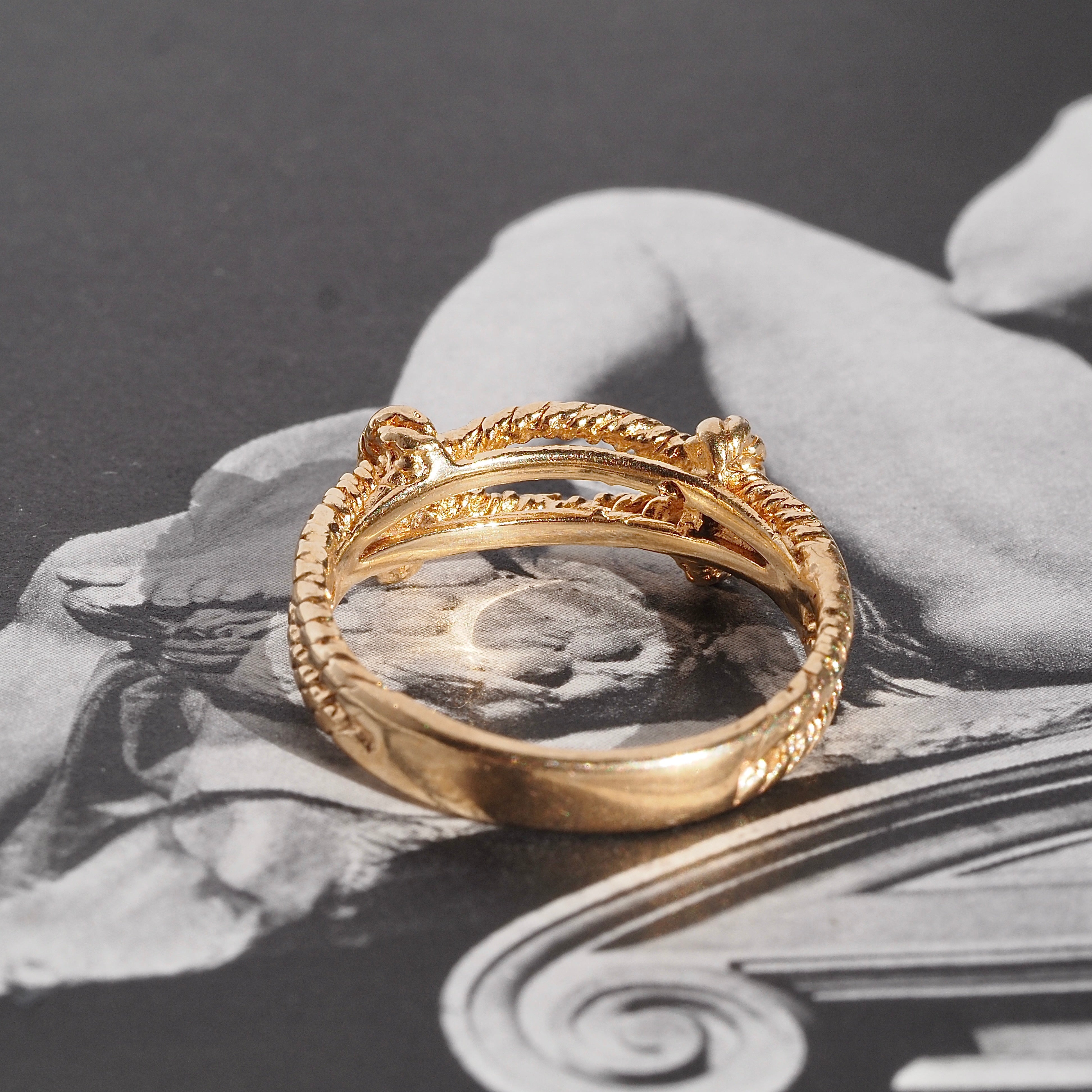 Vintage Twisted Rope 14k Gold Ring