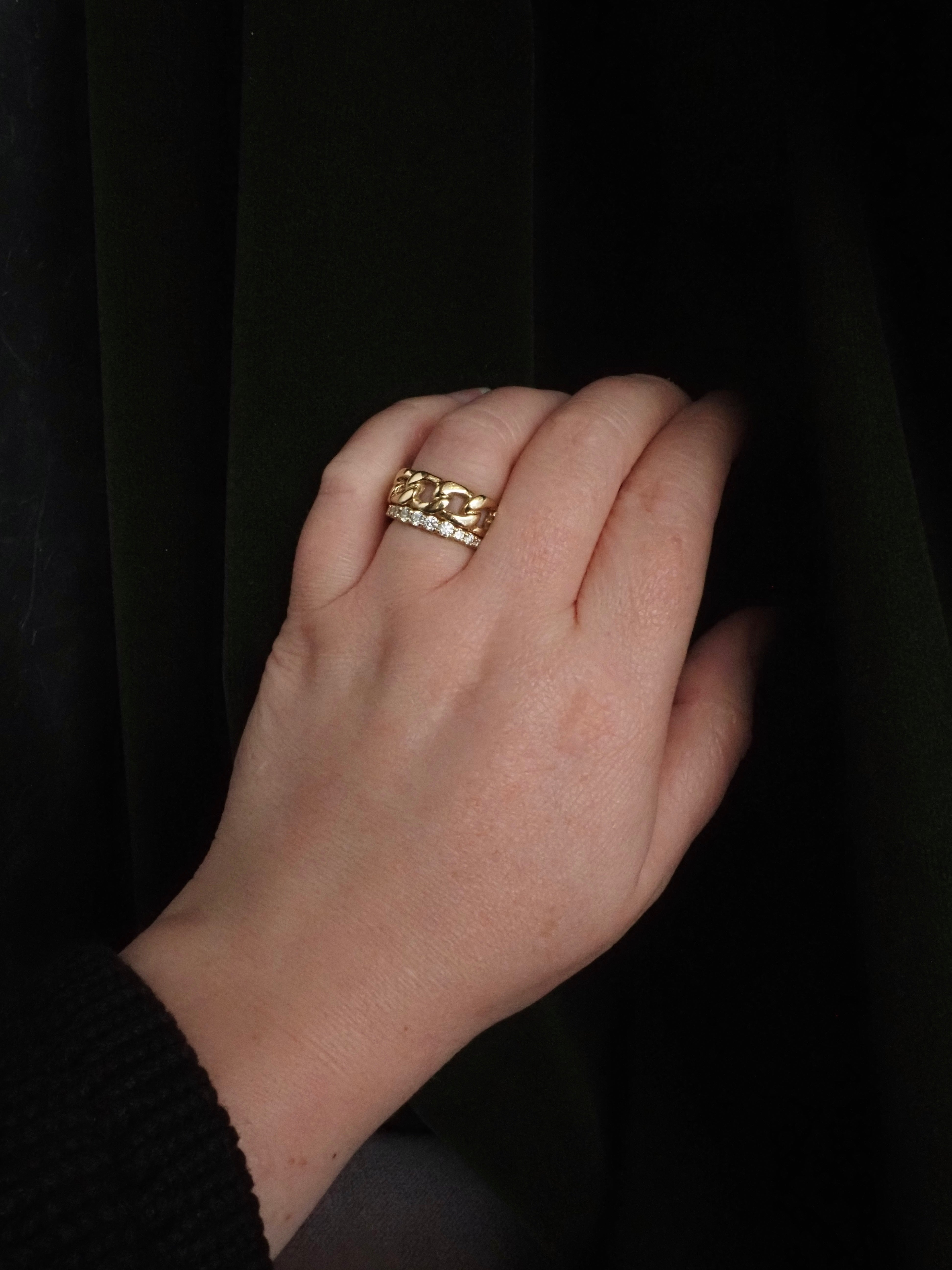 Vintage Curb Link 14k Gold Ring