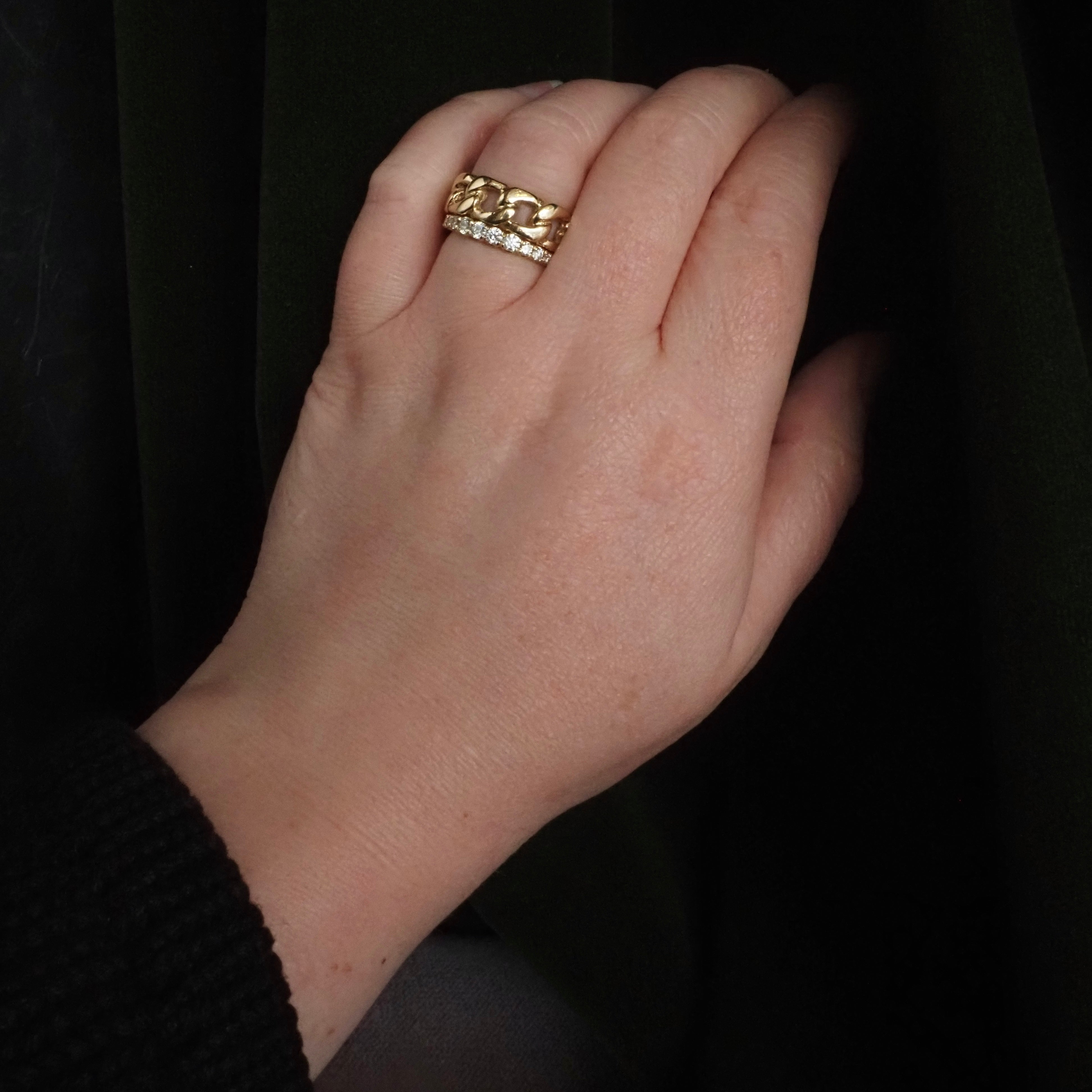 Vintage Curb Link 14k Gold Ring