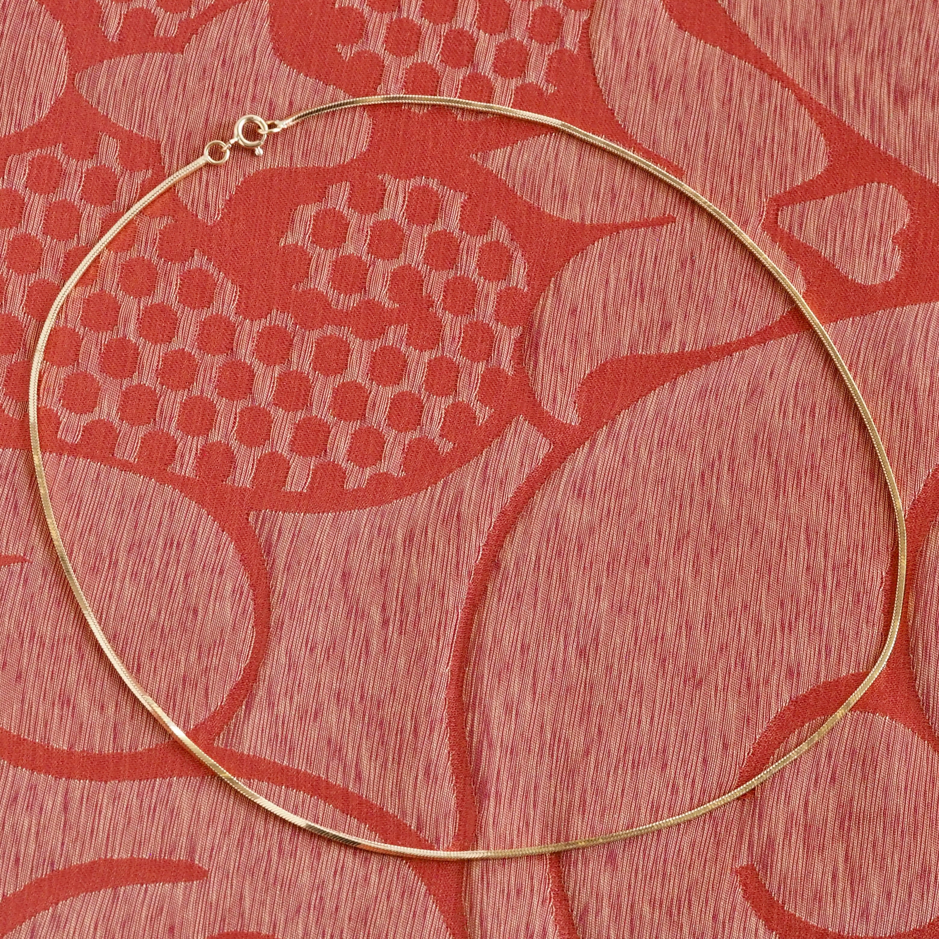 Vintage Portuguese 19k Gold Squared Snake Chain