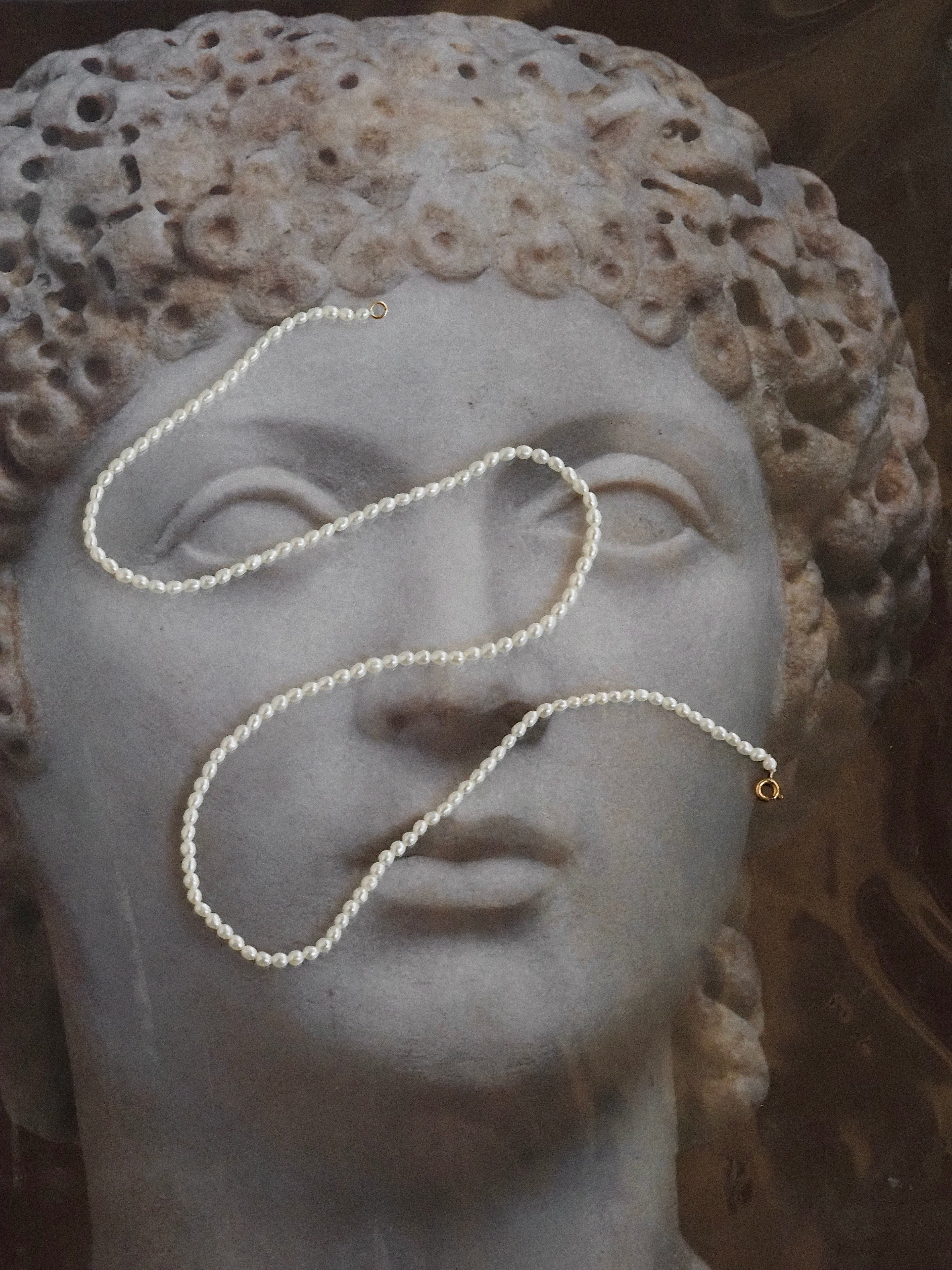 Vintage Seed Pearl Necklace With 14k Gold Clasp