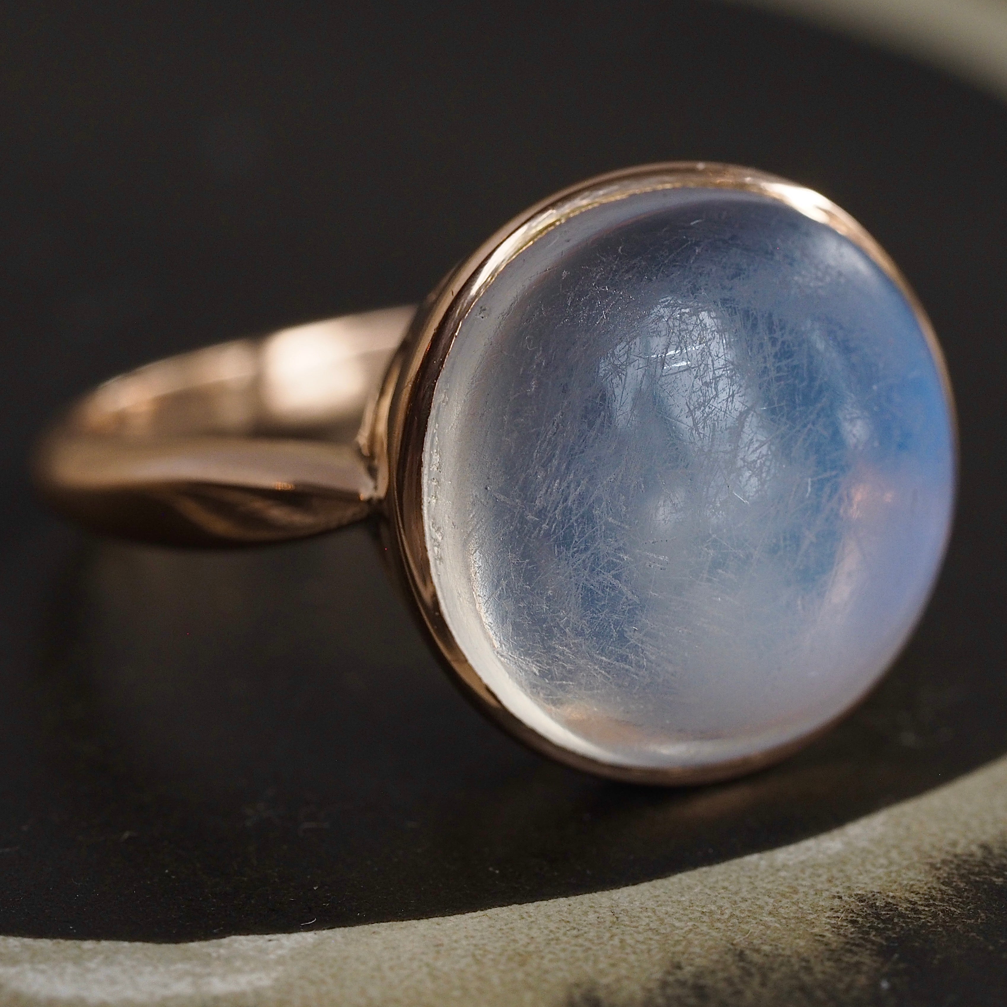 Antique English 15k Gold Moonstone Ring