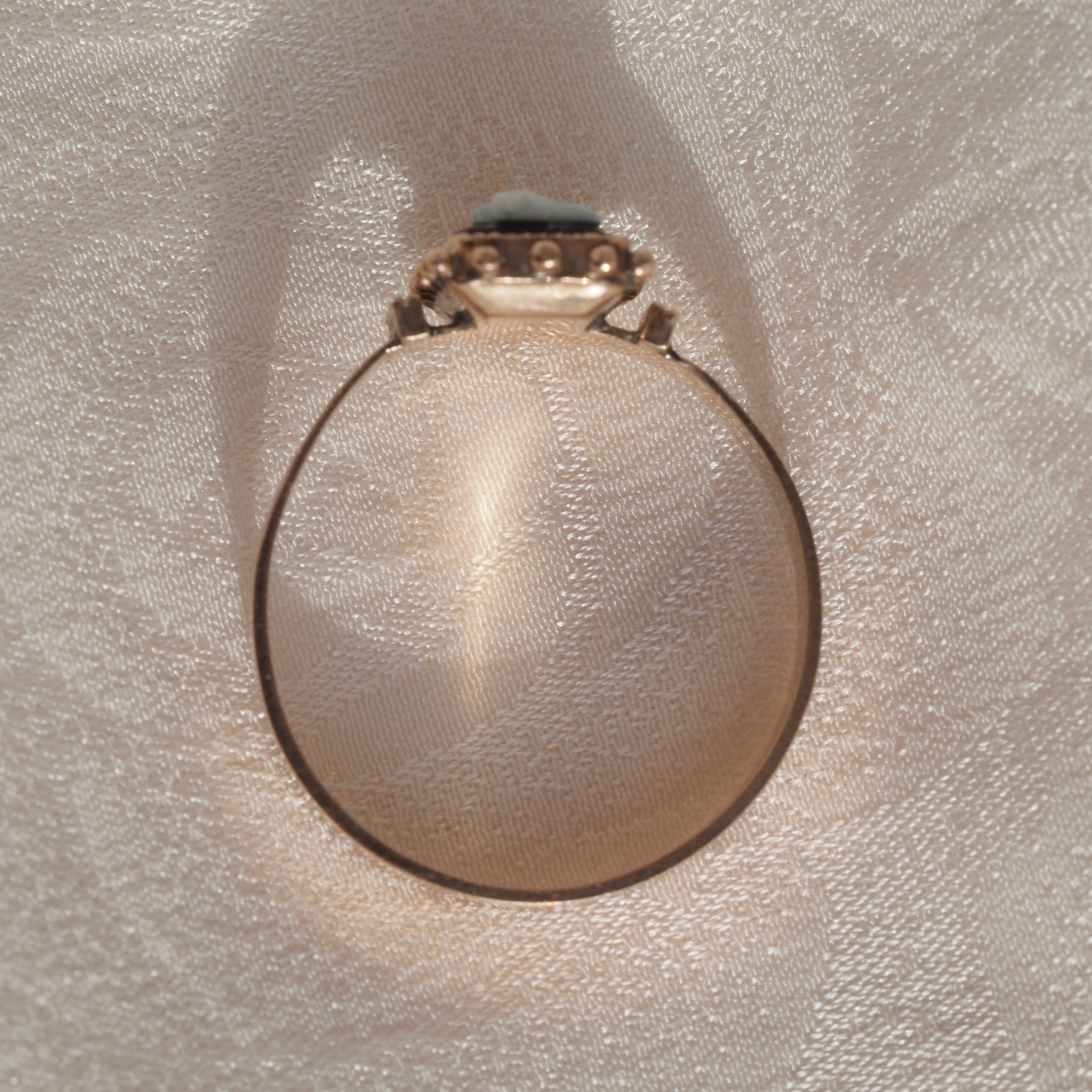 Victorian Water Bearer Sardonyx Cameo 10k Gold Ring