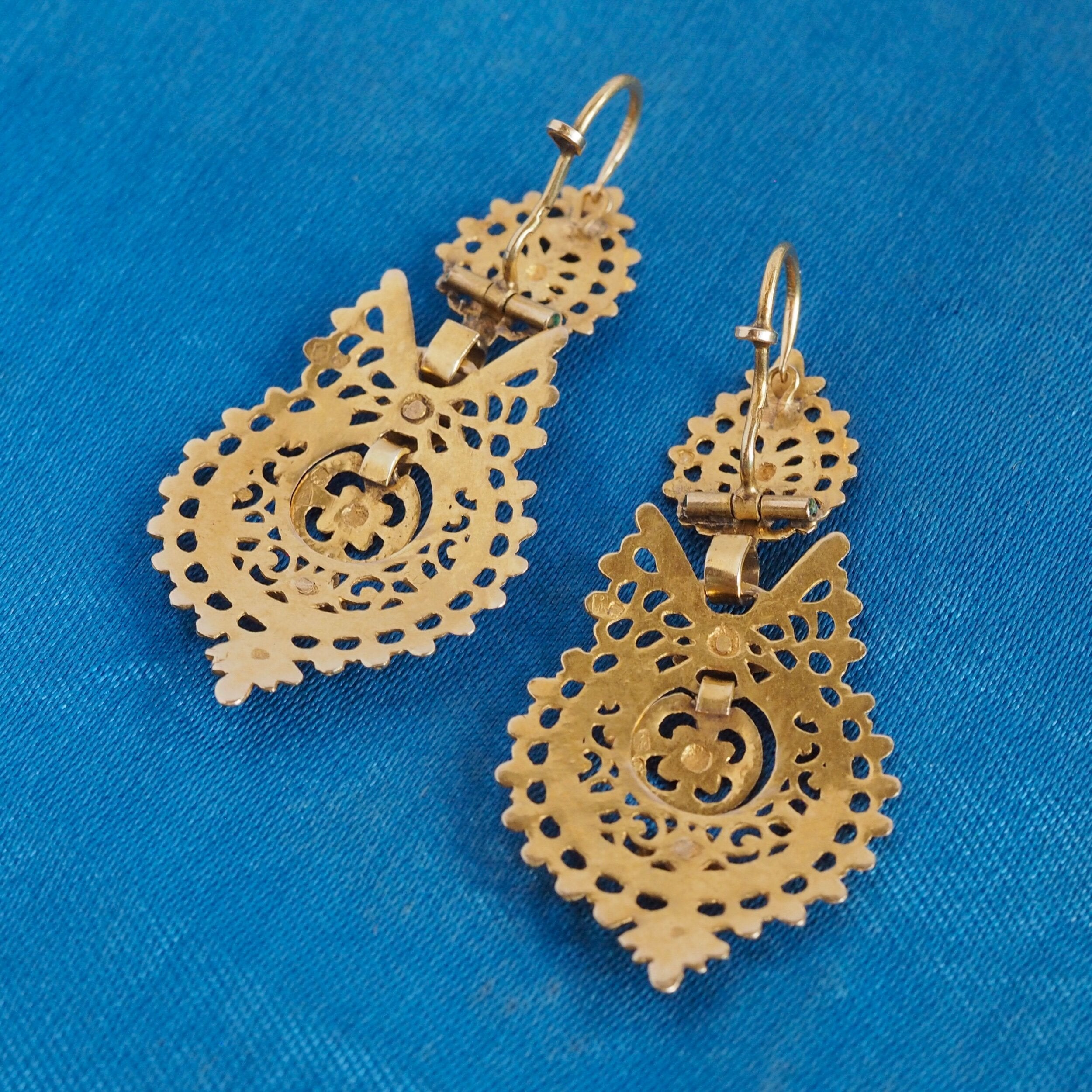 Antique 1800's Queen Earrings from Viana, Portugal