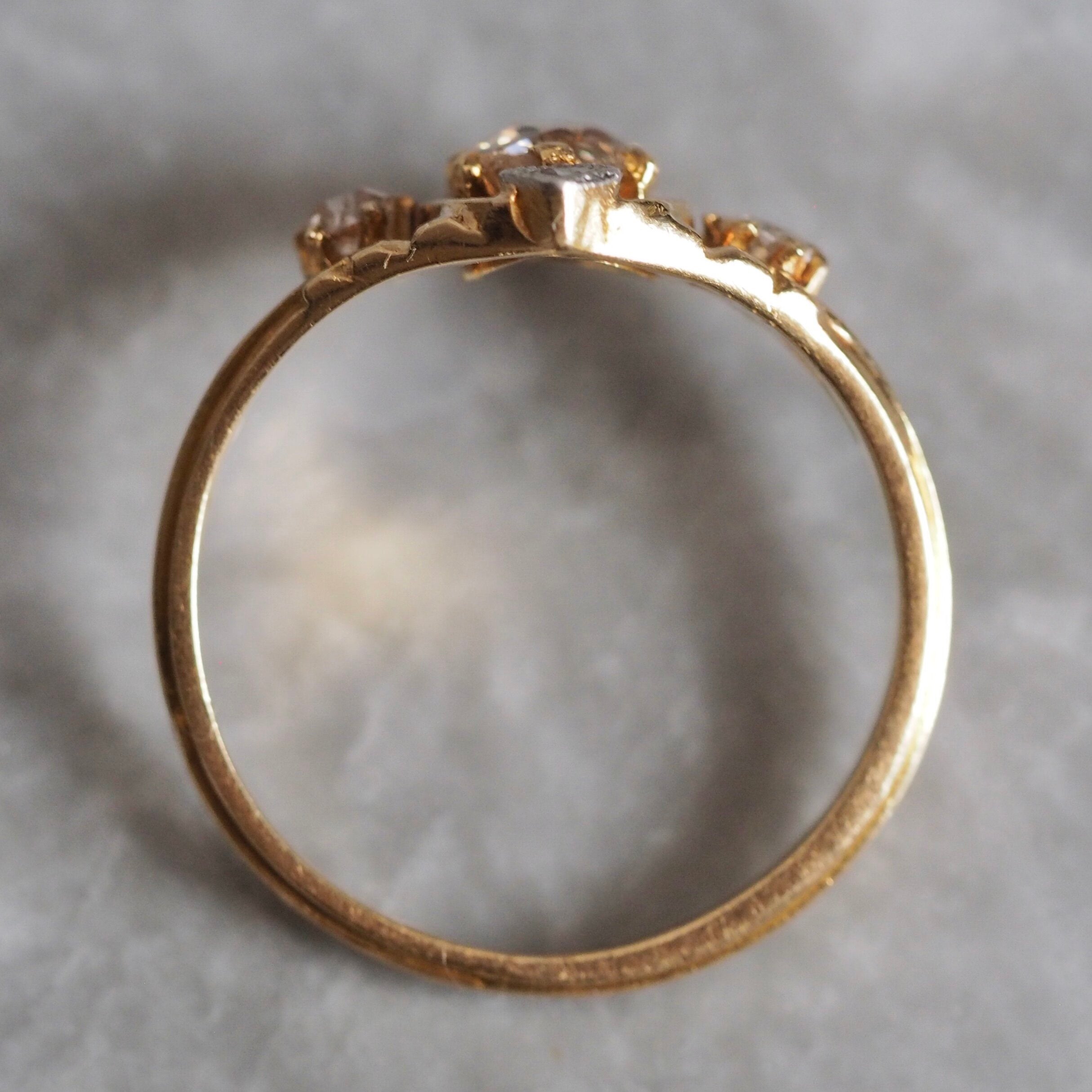 Antique Edwardian 18k Gold Old Mine Cut Diamond Ring