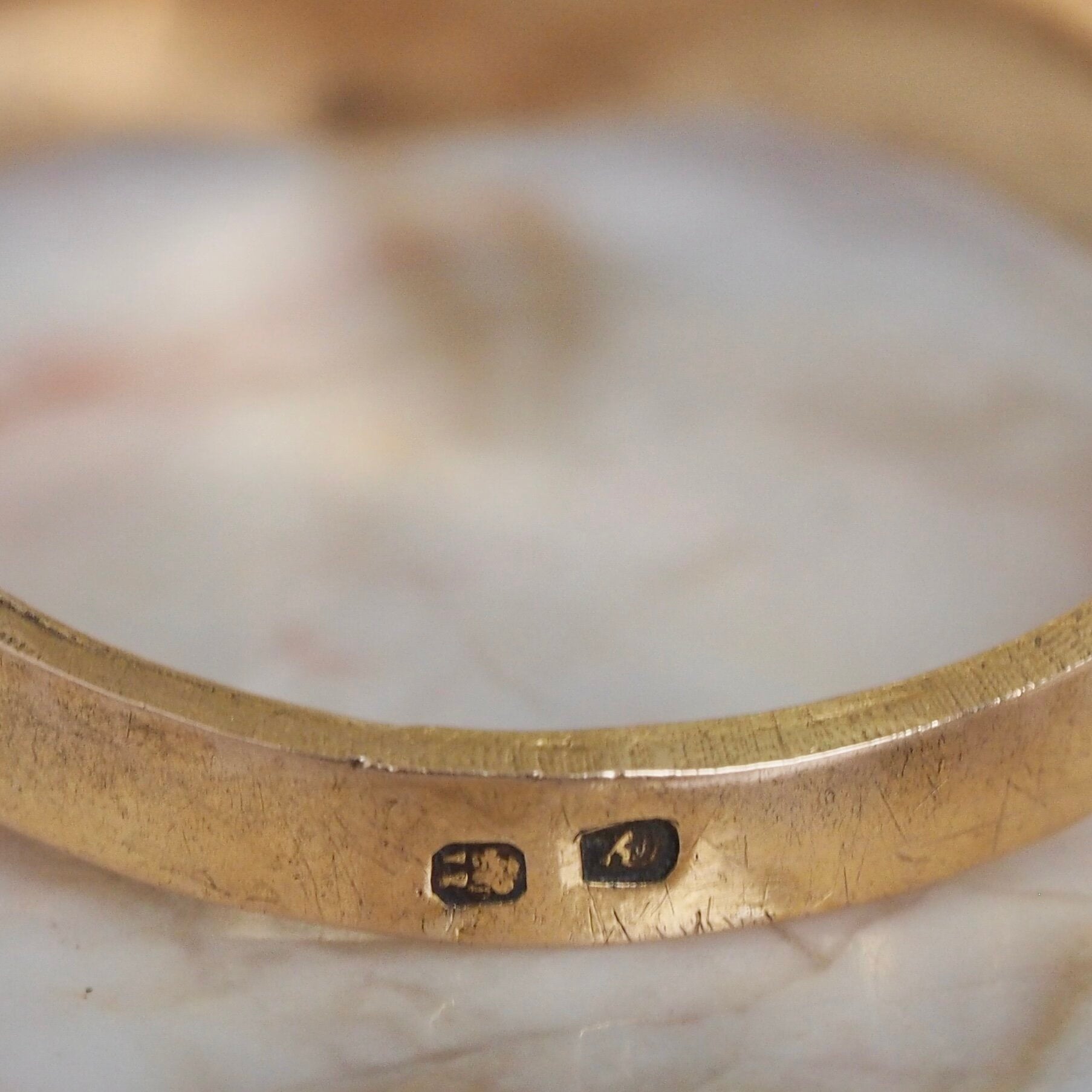 Antique Georgian/Early Victorian 18k Gold Enamel Ring