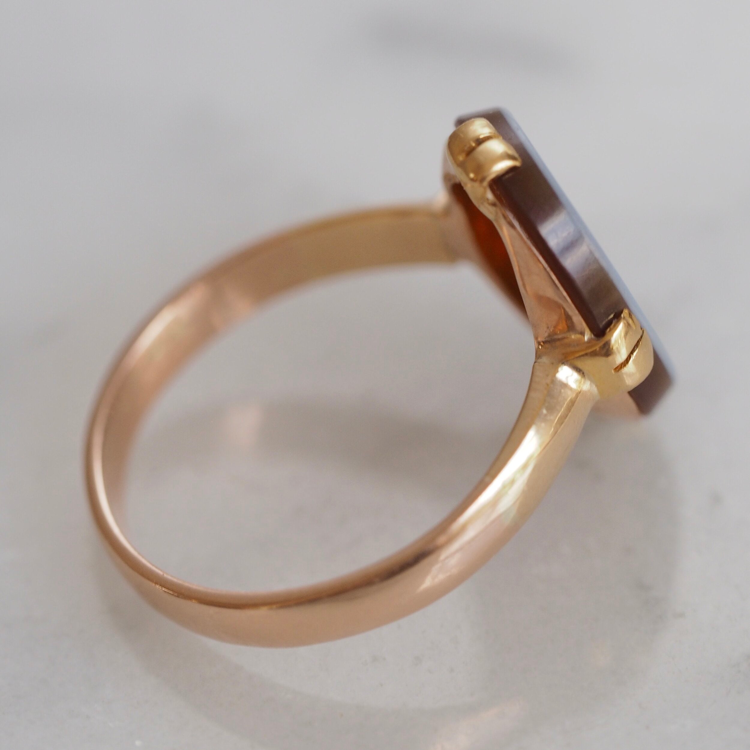 Antique Gold Countess Intaglio Sardonyx Ring