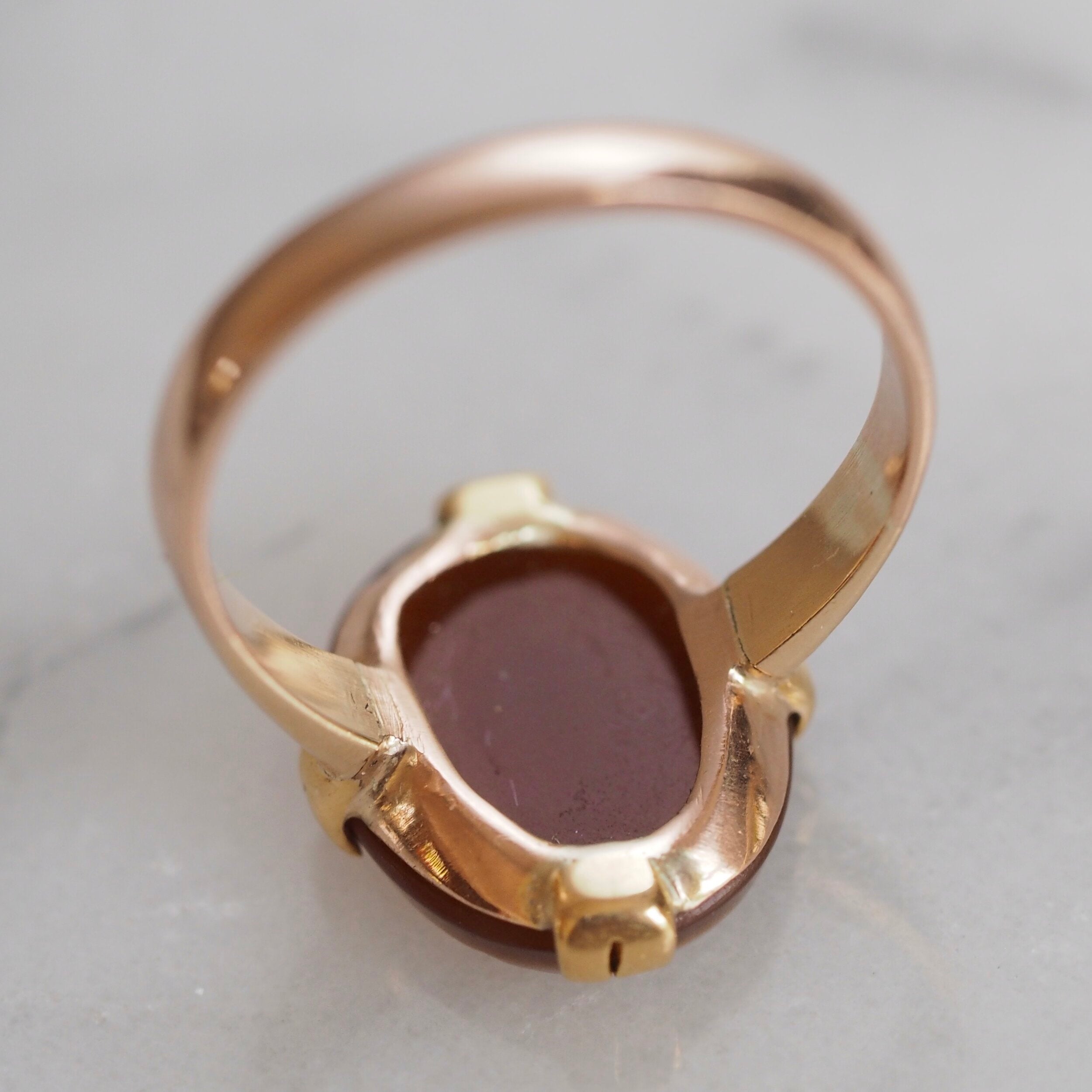 Antique Gold Countess Intaglio Sardonyx Ring