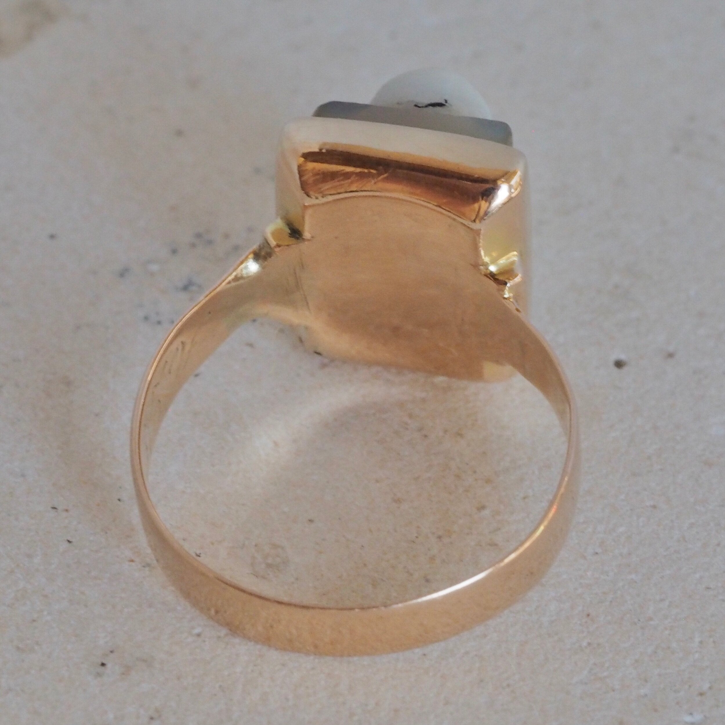 Antique Victorian 14k Gold Cameo Ring