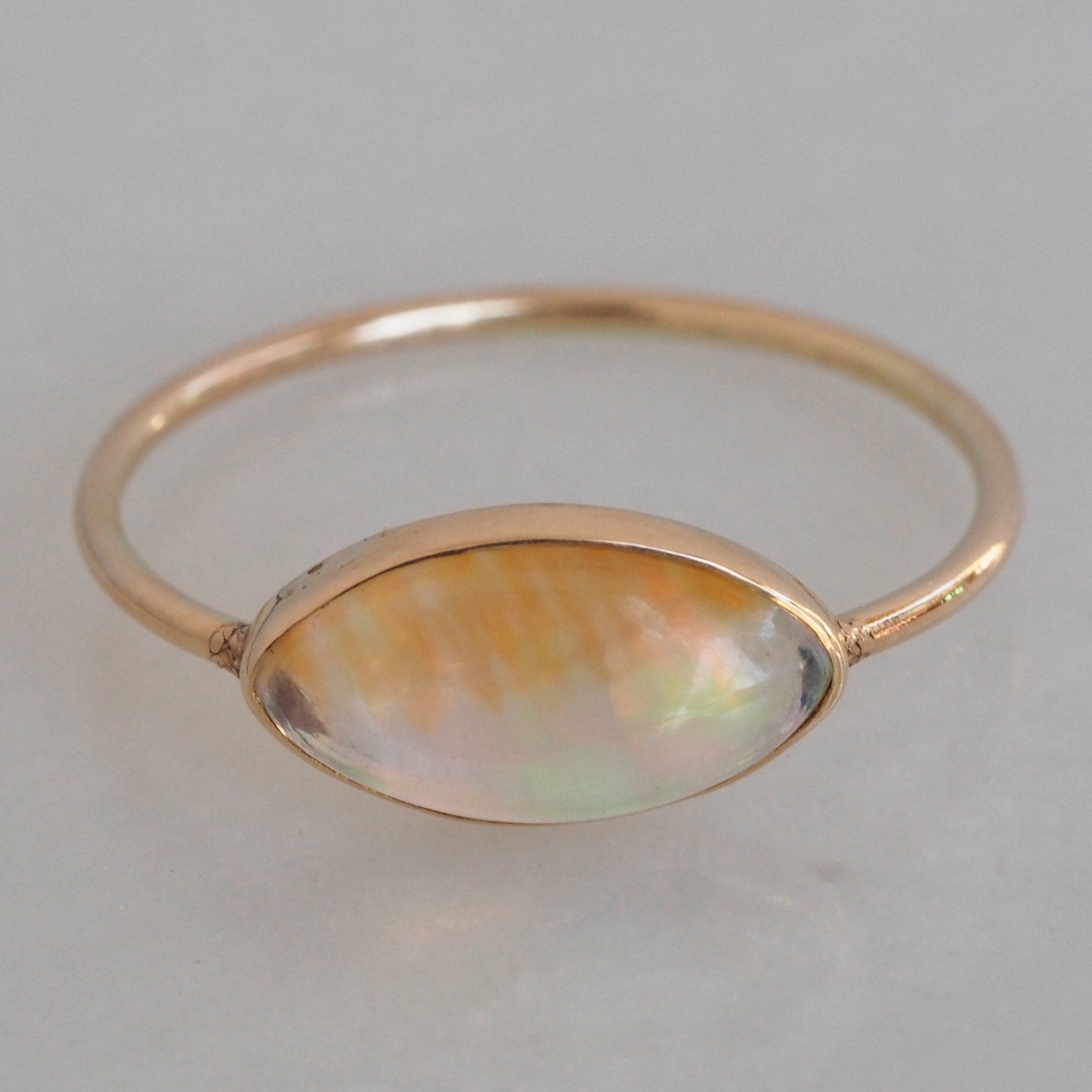 Antique Victorian 14k Gold Jelly Opal Ring