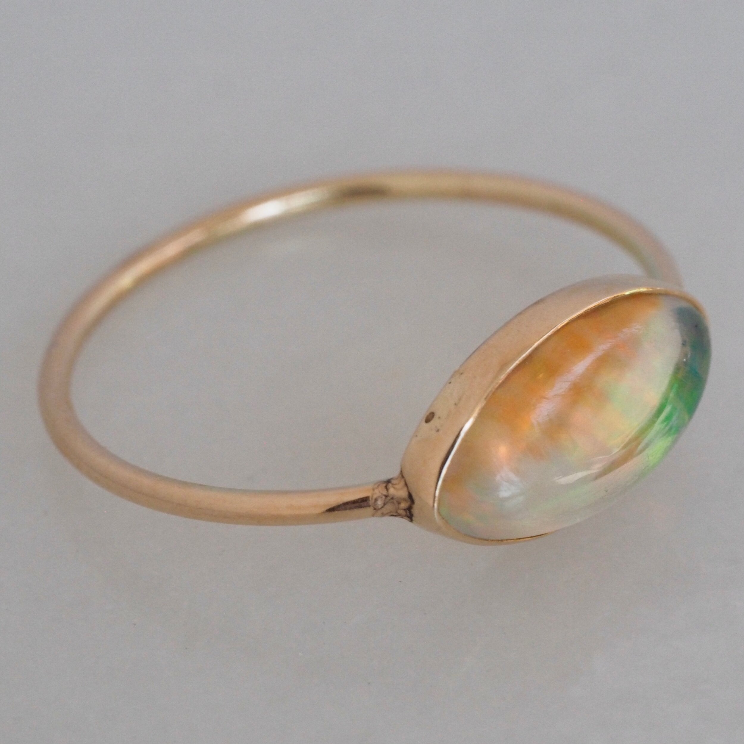Antique Victorian 14k Gold Jelly Opal Ring