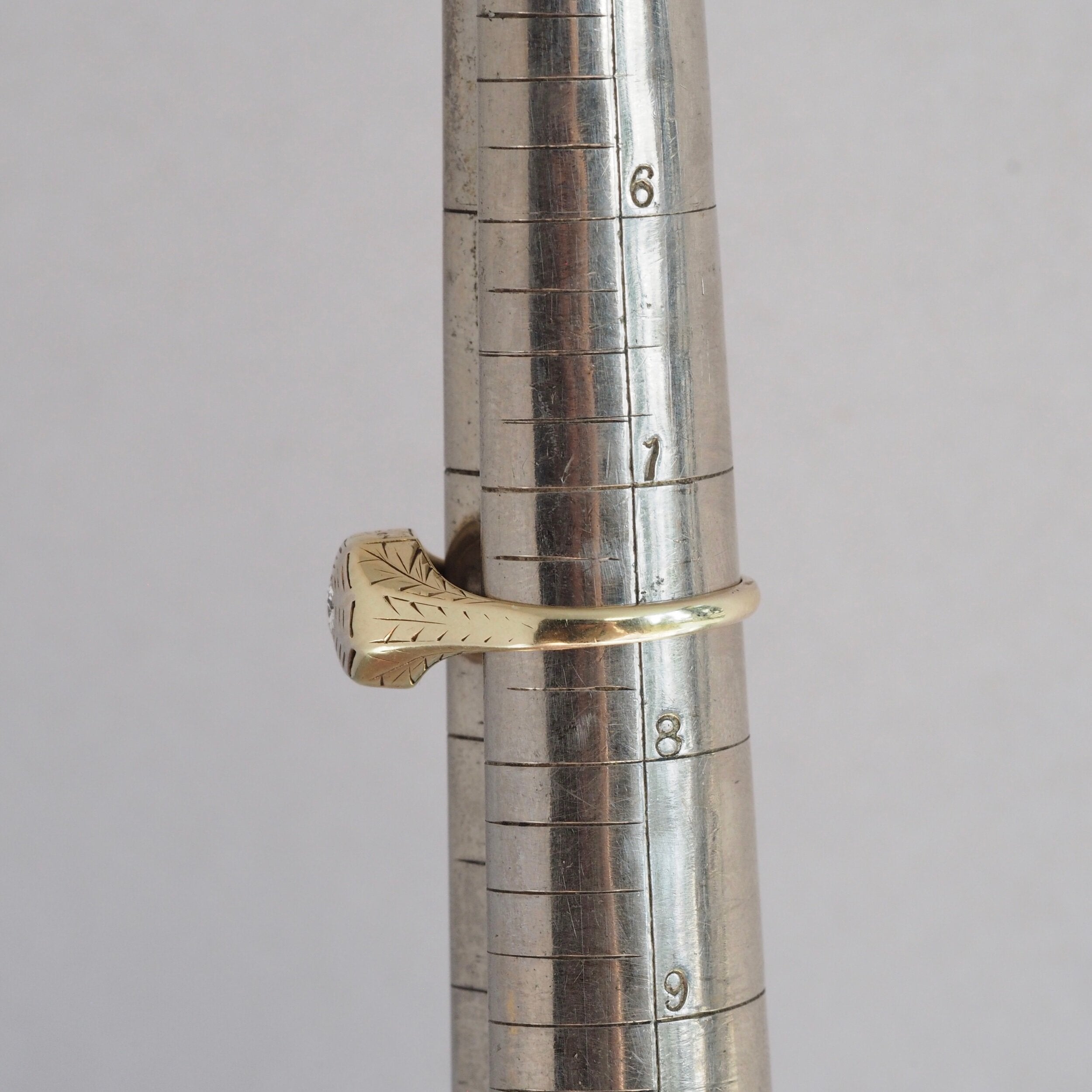 Art Deco 14k Gold Old European Cut Diamond Ring
