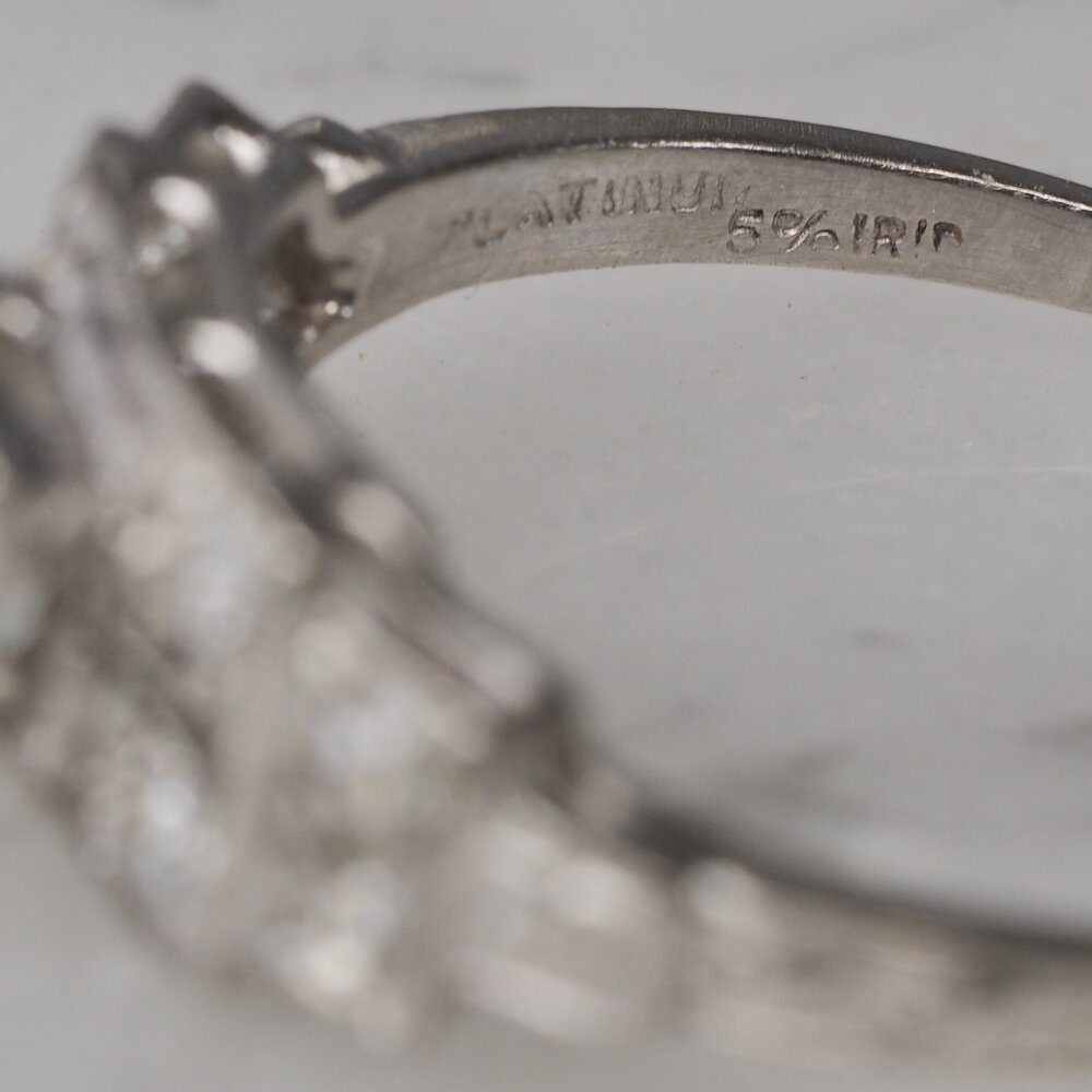 Art Deco Platinum Diamond Engagement Ring