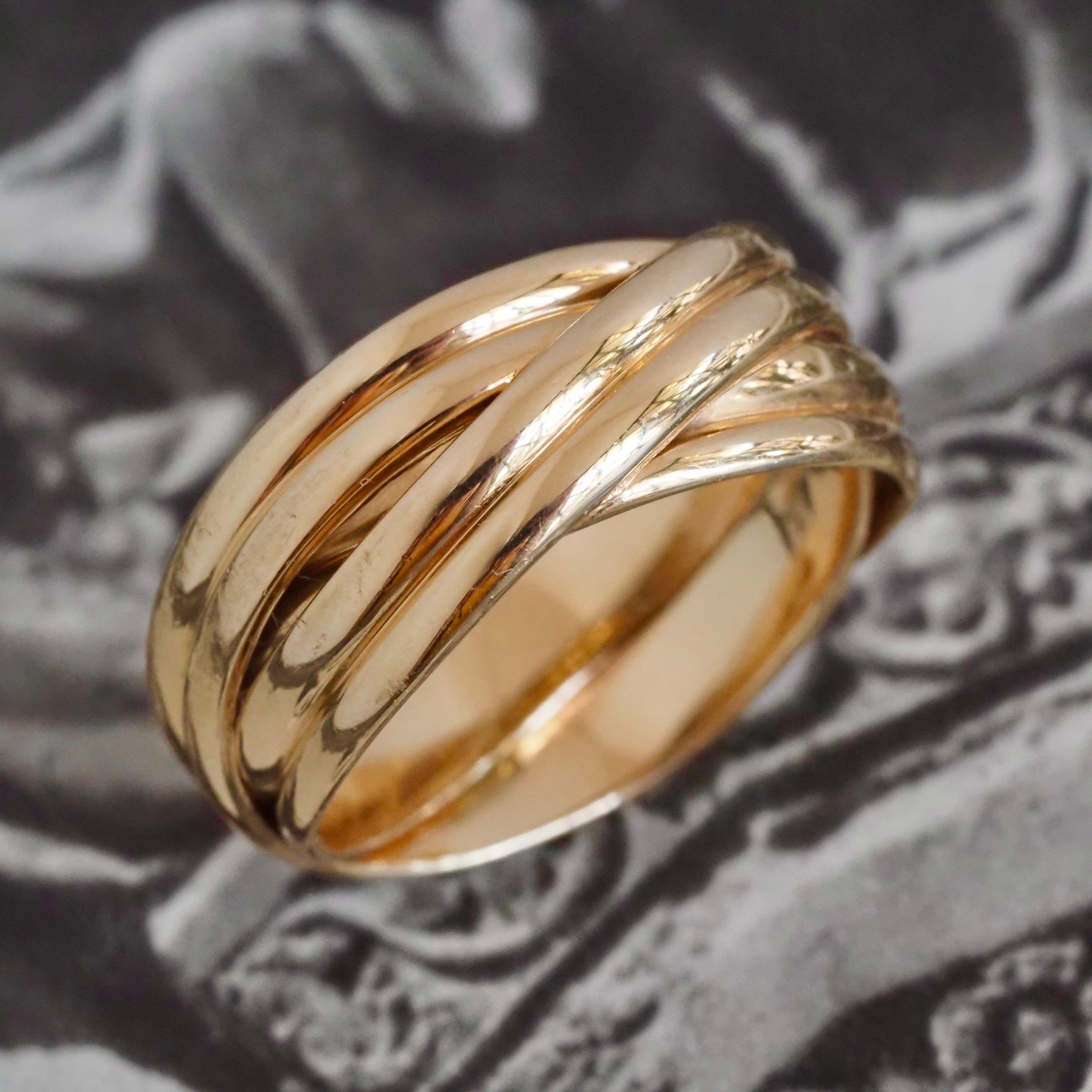 Vintage Triple 14k Gold Ring