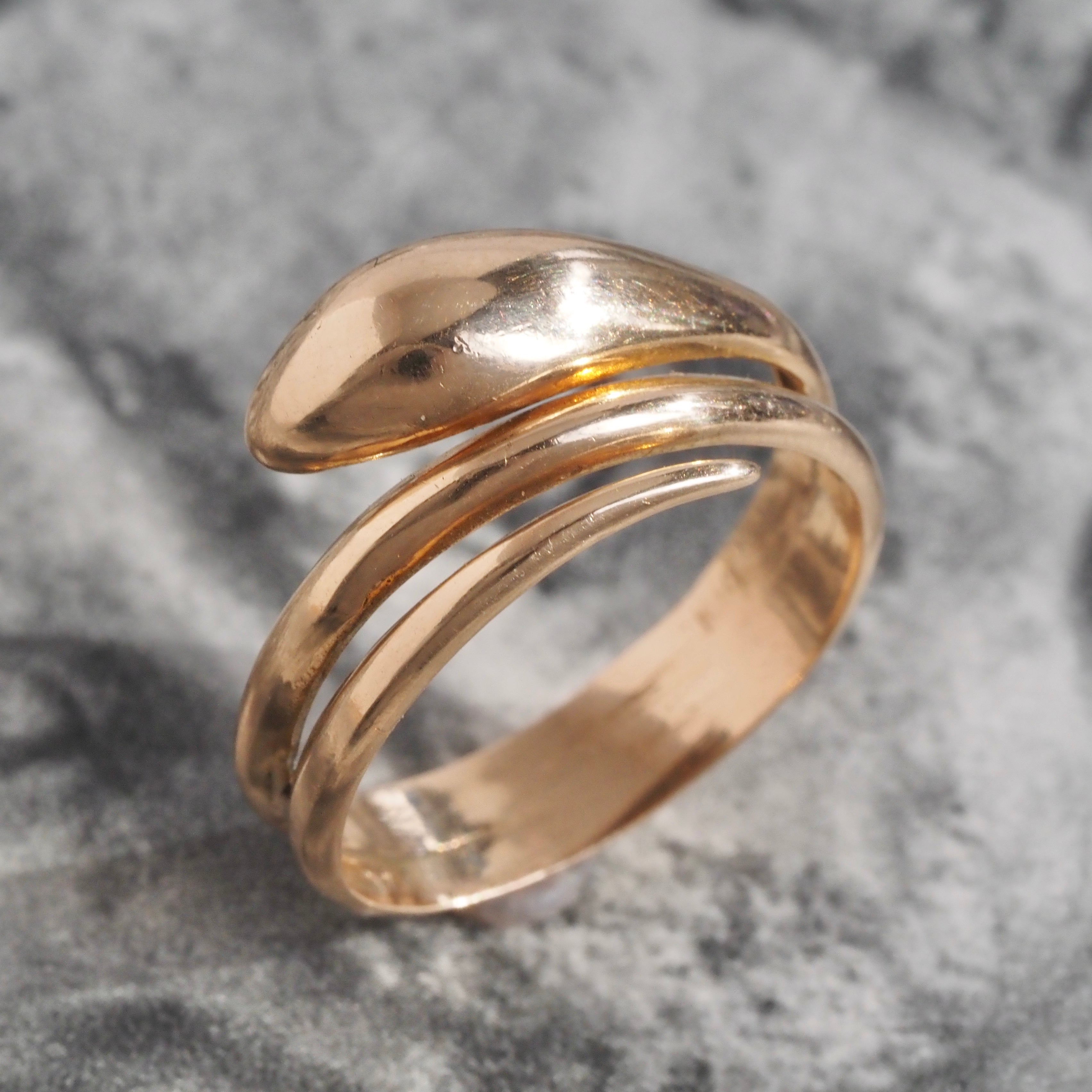 Vintage Snake 14k Gold Ring