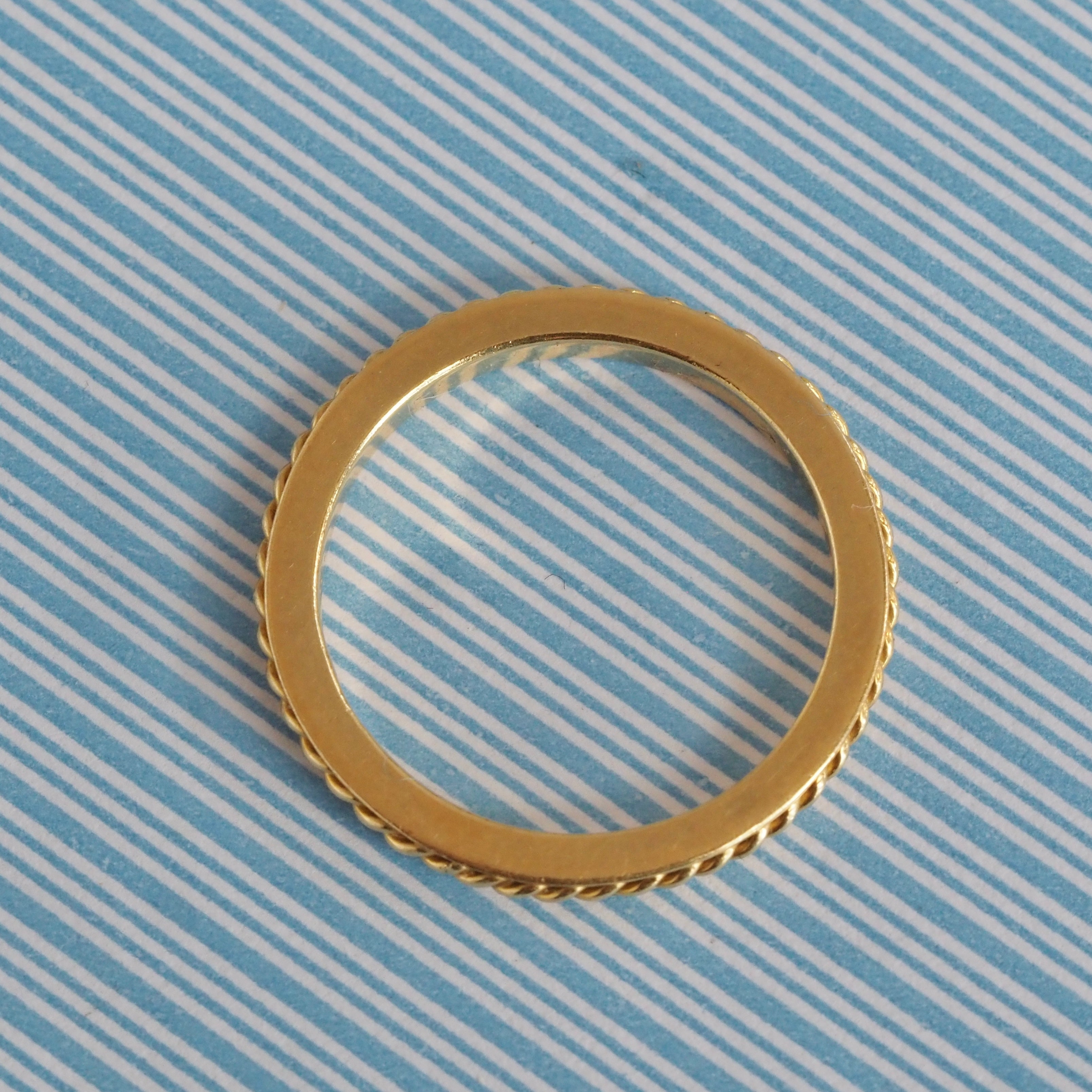 Vintage Guard Rope 18k Gold Ring Set