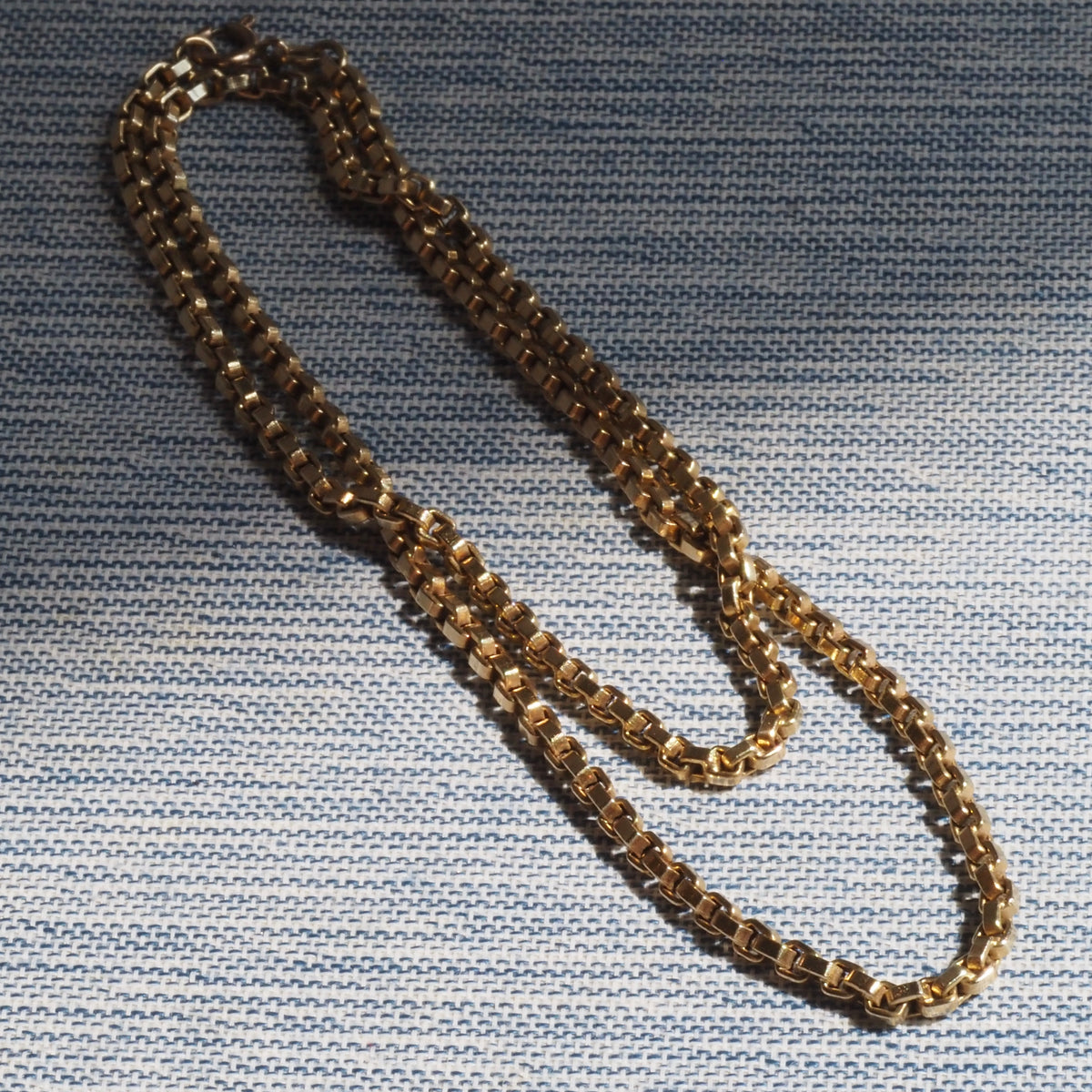 Vintage 14k Gold 3mm Box Chain Necklace