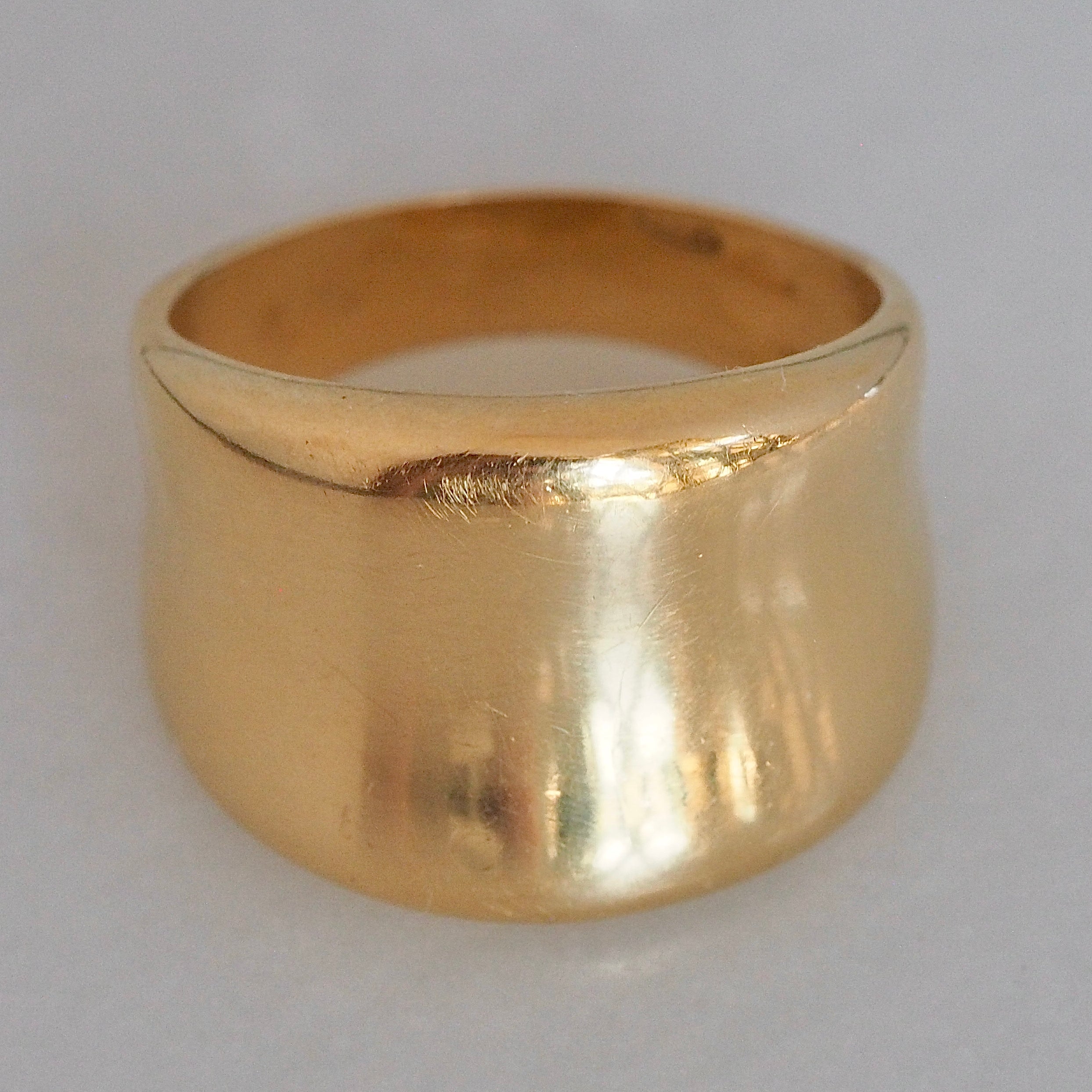 Vintage Portuguese 19k Gold Modernist Melty Band