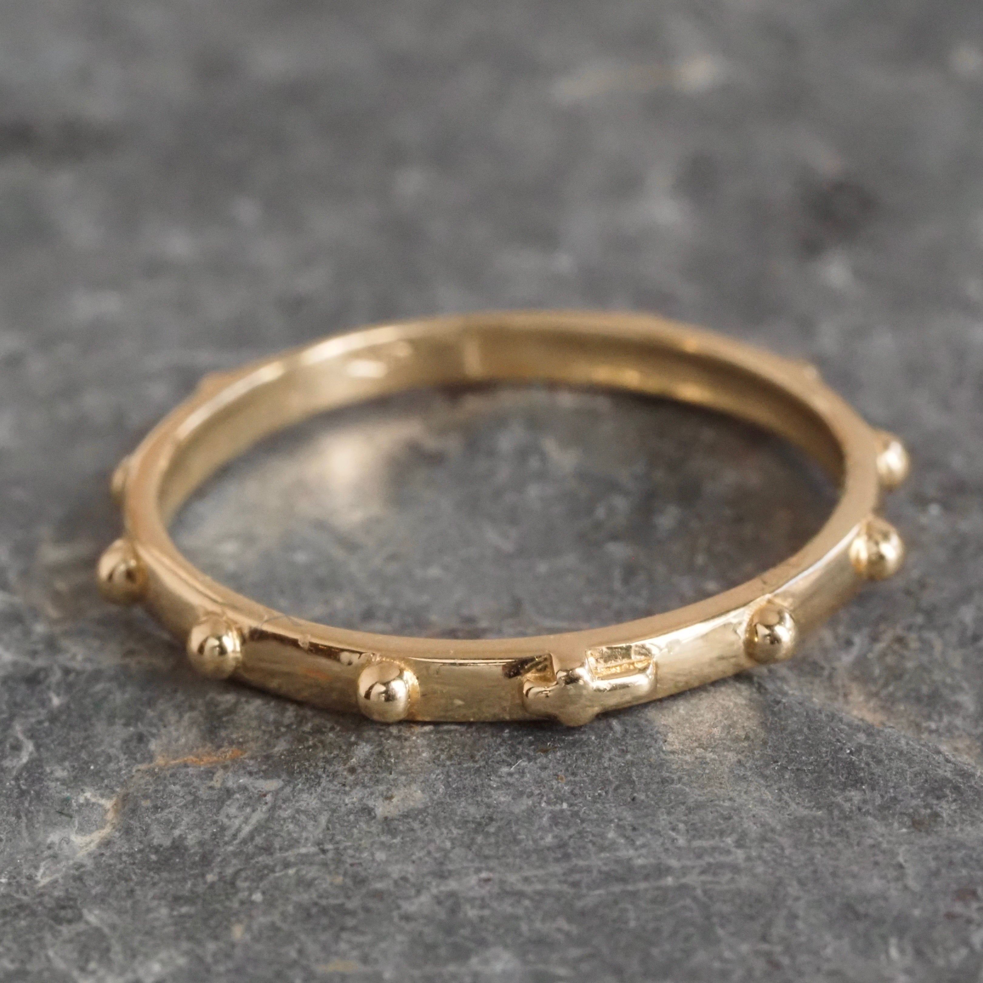 Vintage Rosary 14k Gold Ring