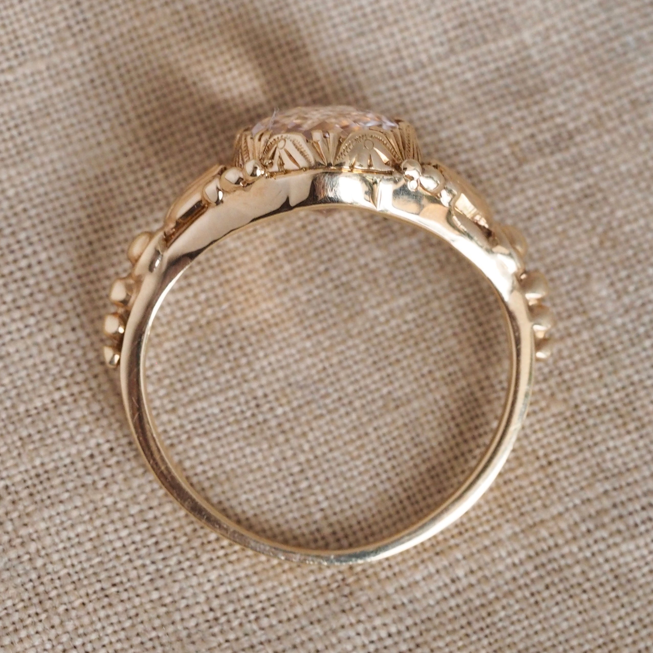 Antique 14k Gold Morganite Ring