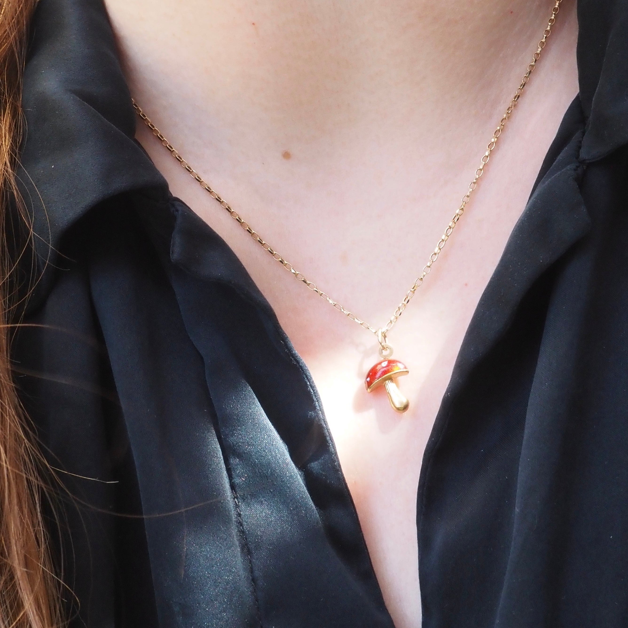 Vintage 1970’s Italian 14k Gold Mushroom Charm