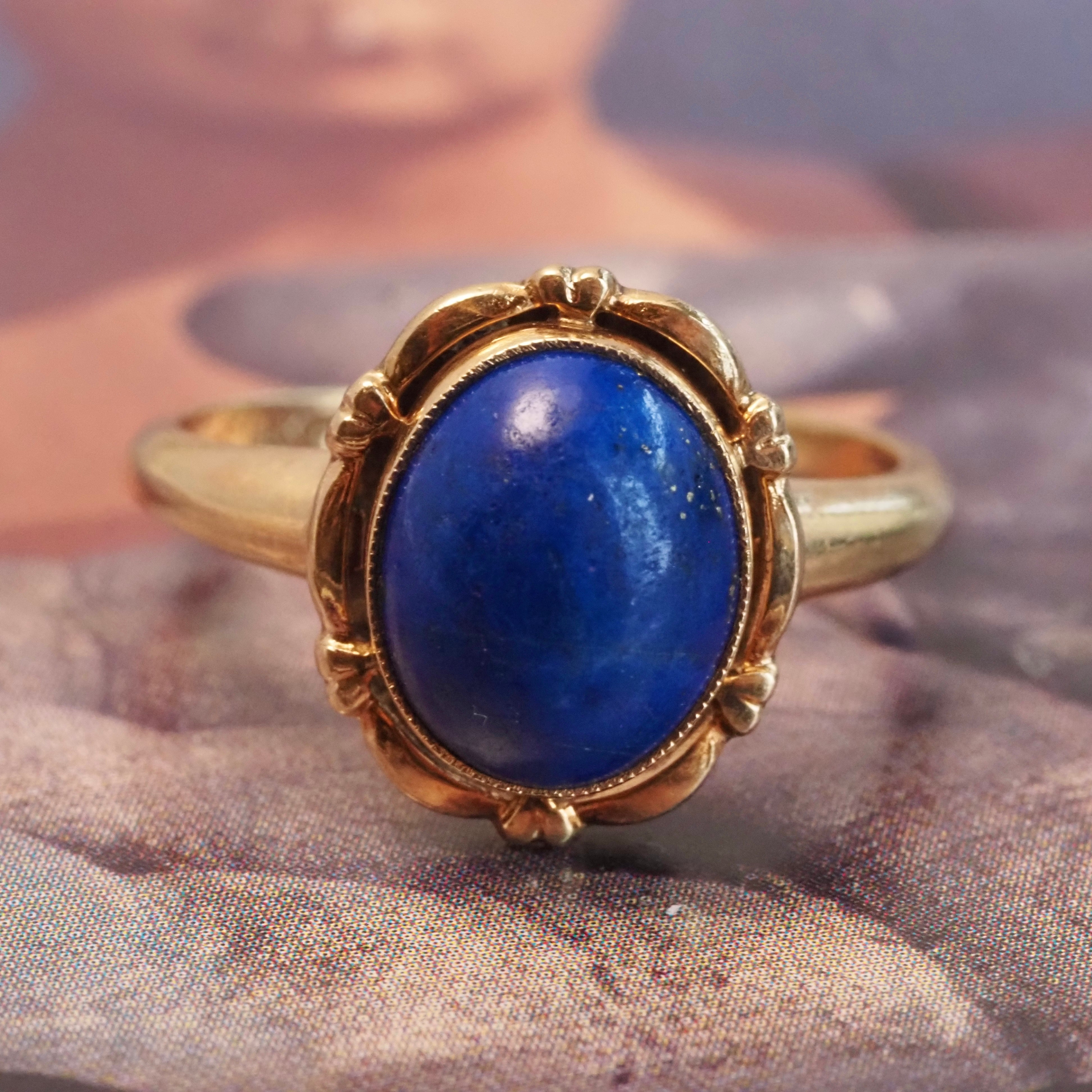 Vintage Lapis 14k Gold Ring