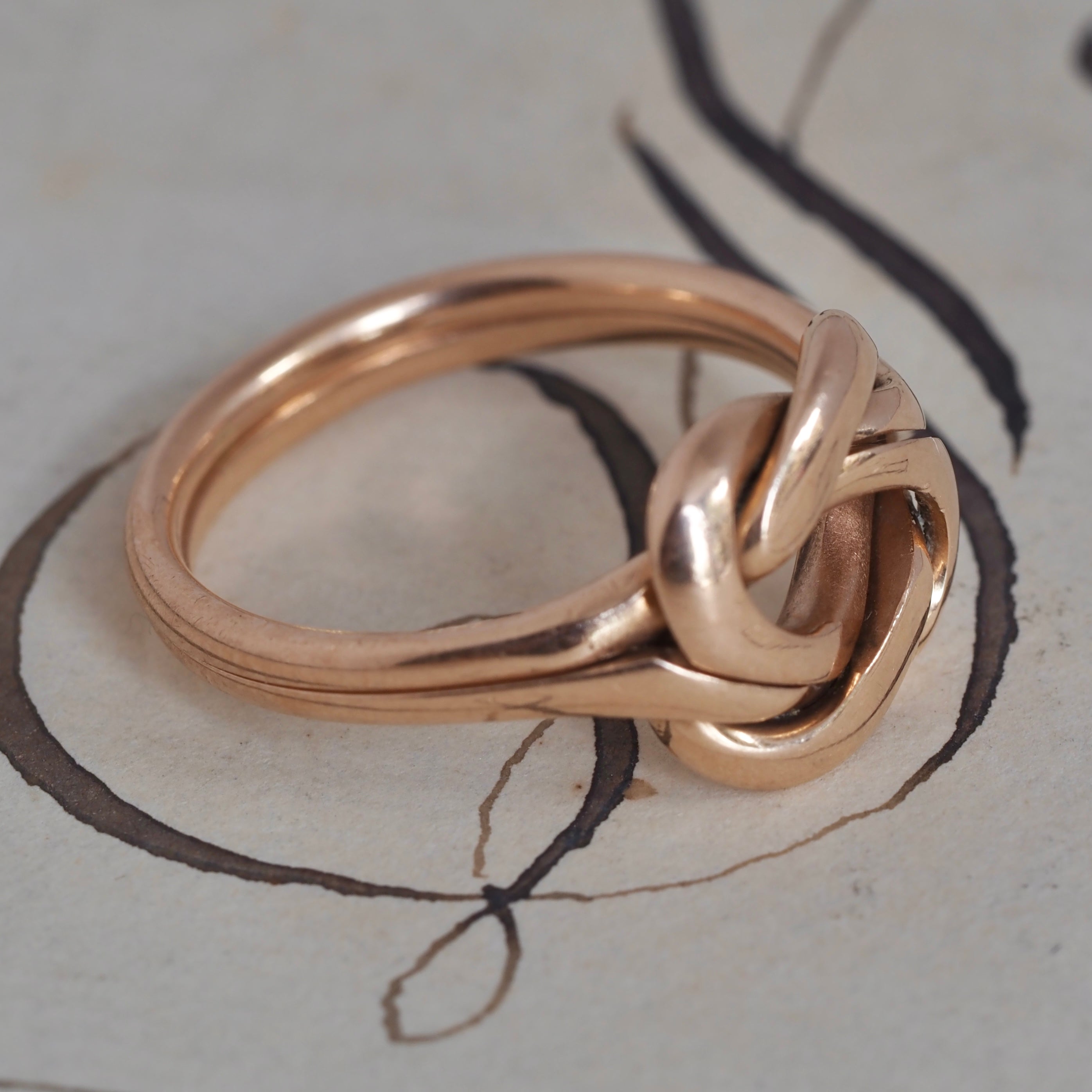 Antique 14k Gold Double Knot Ring