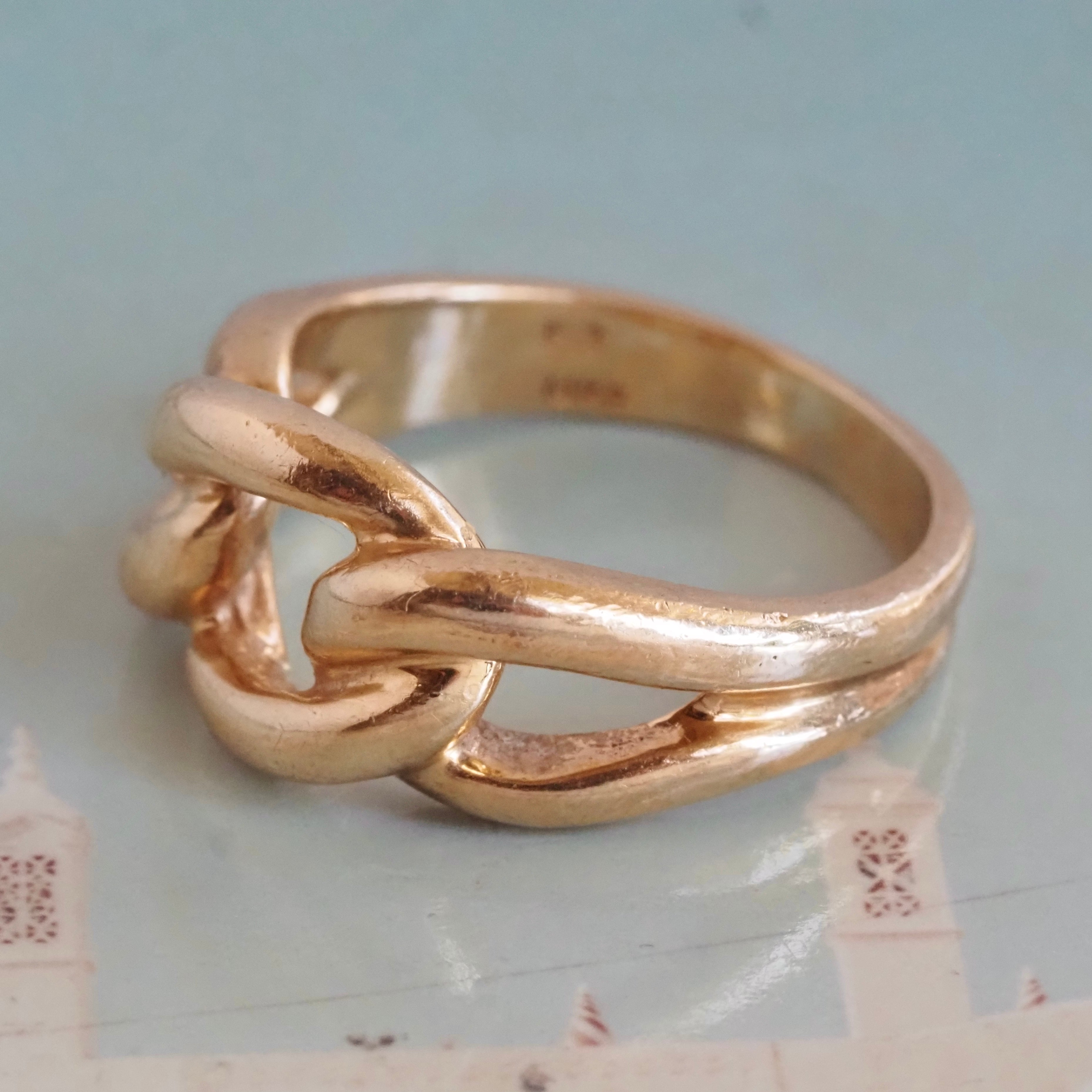 Vintage Curb Knot 14k Gold Ring