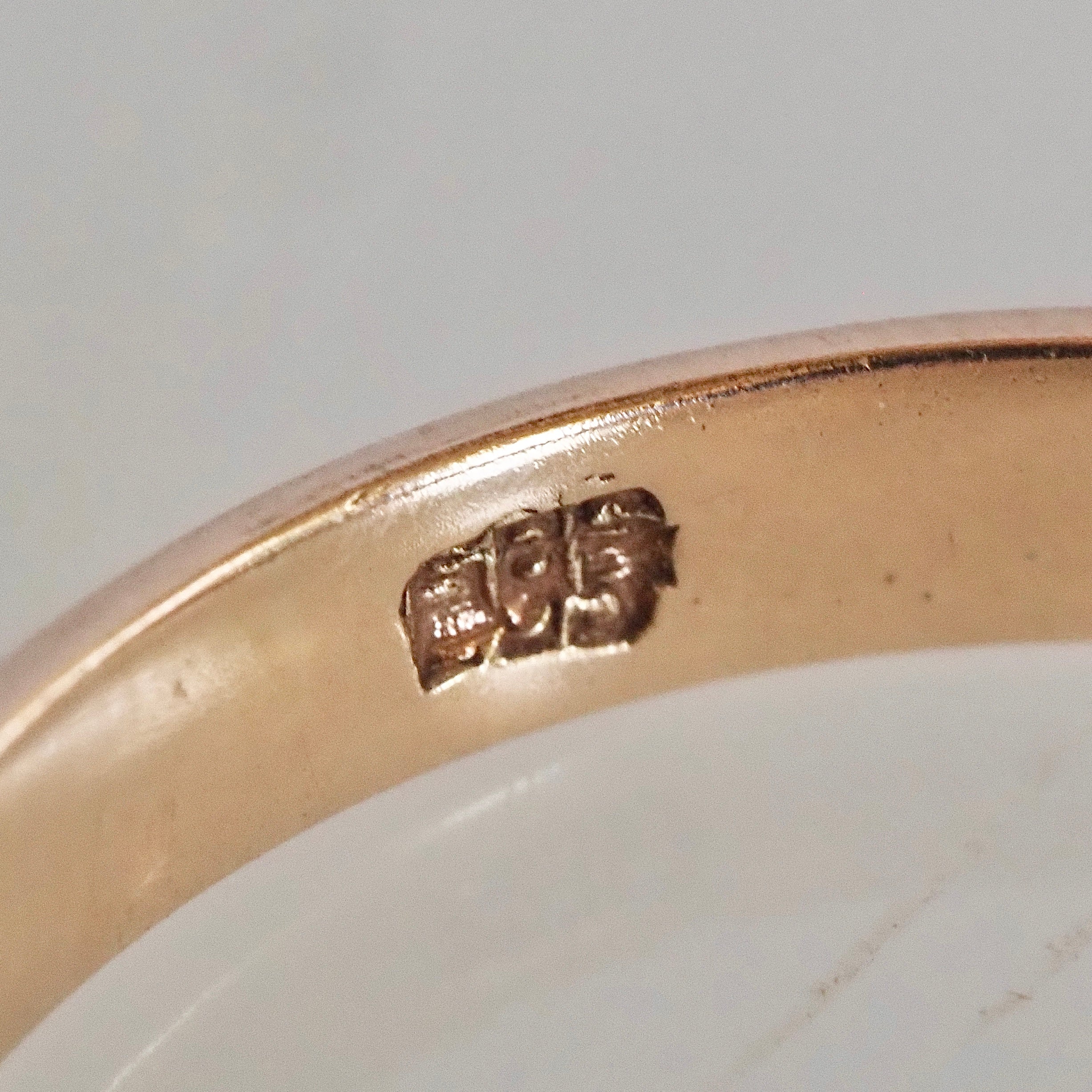 Vintage 14k Gold Old Mine Cut Diamond Geometric Ring