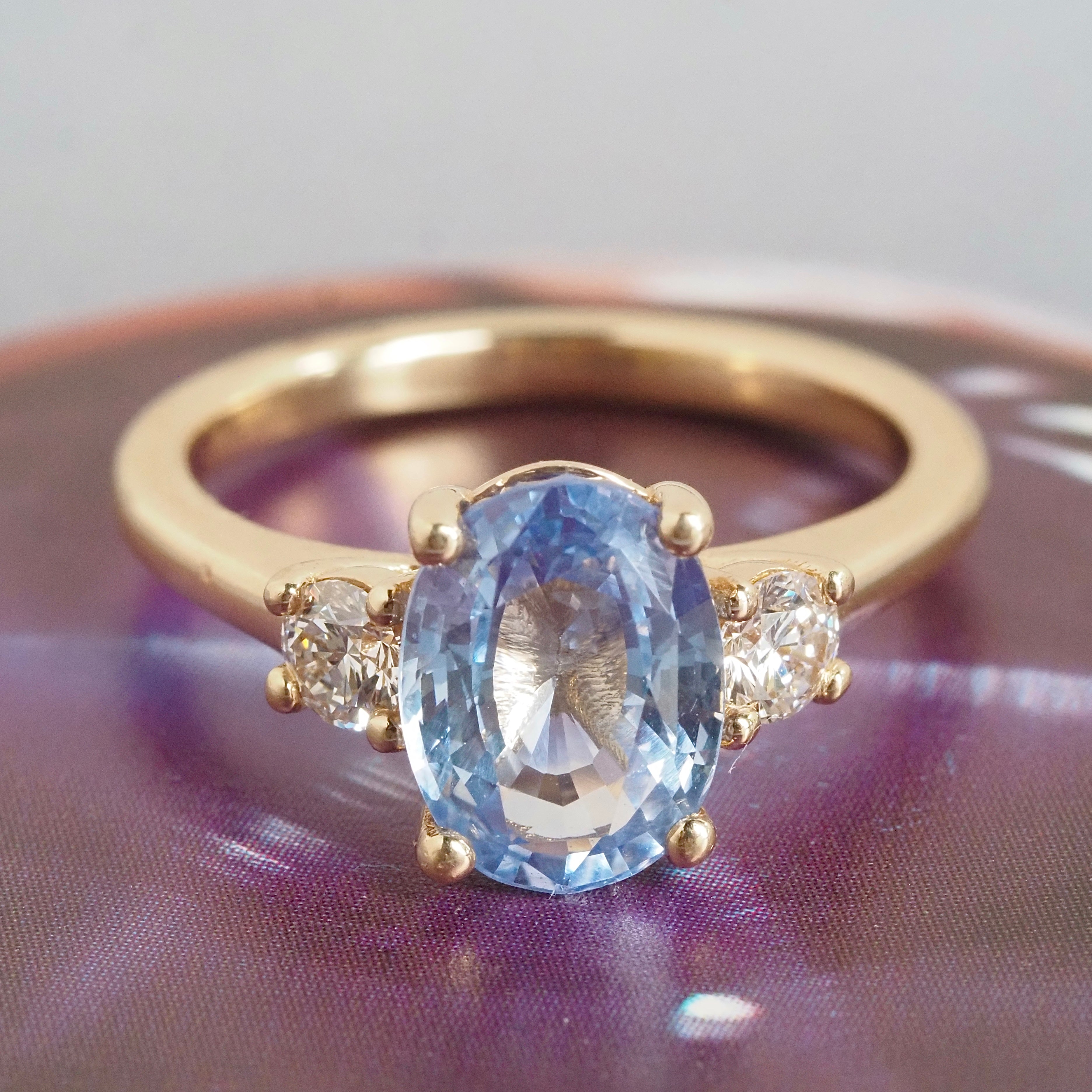Vintage Sapphire and Diamond 14k Gold Ring