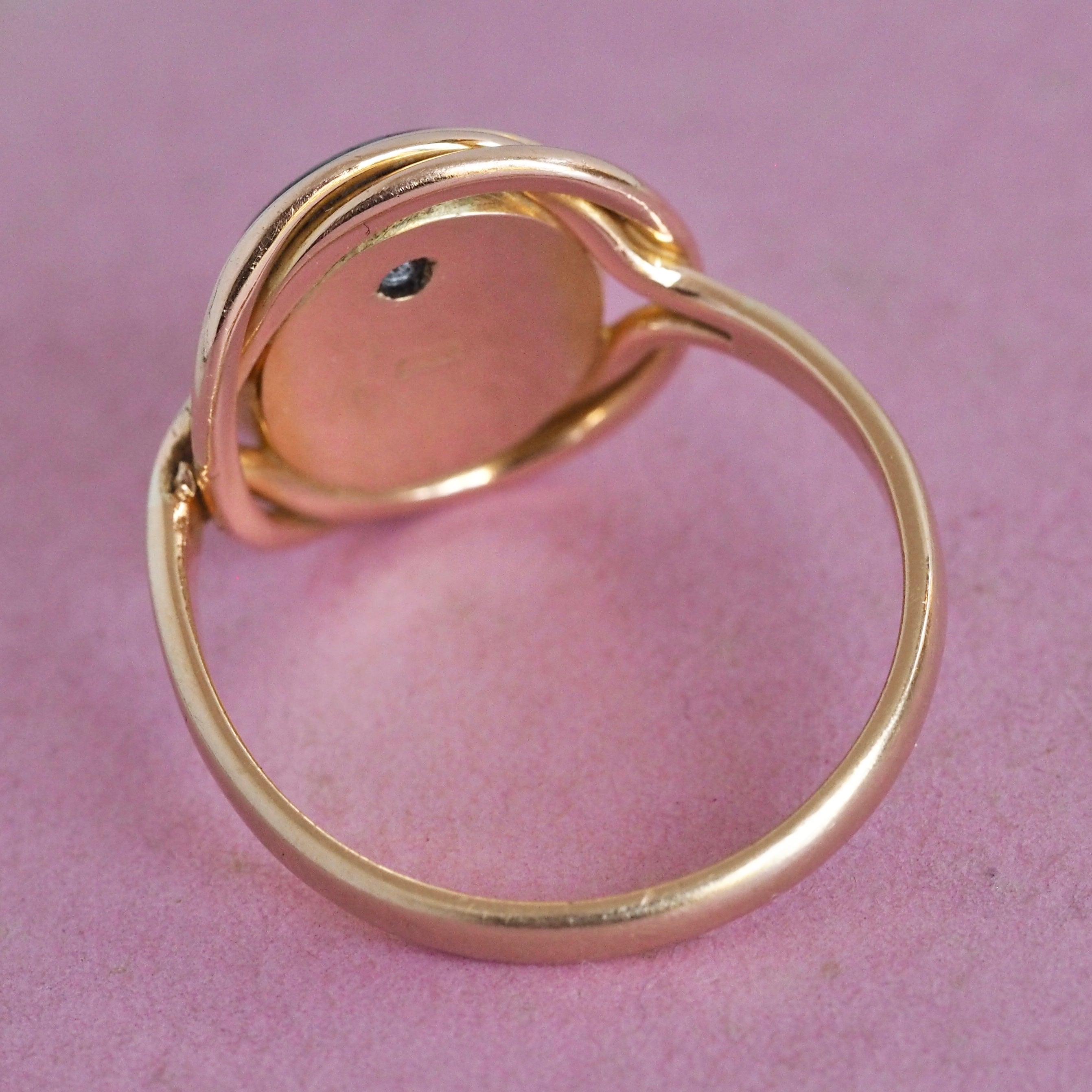Antique Edwardian 14k Gold Bloodstone Intaglio Signet Ring
