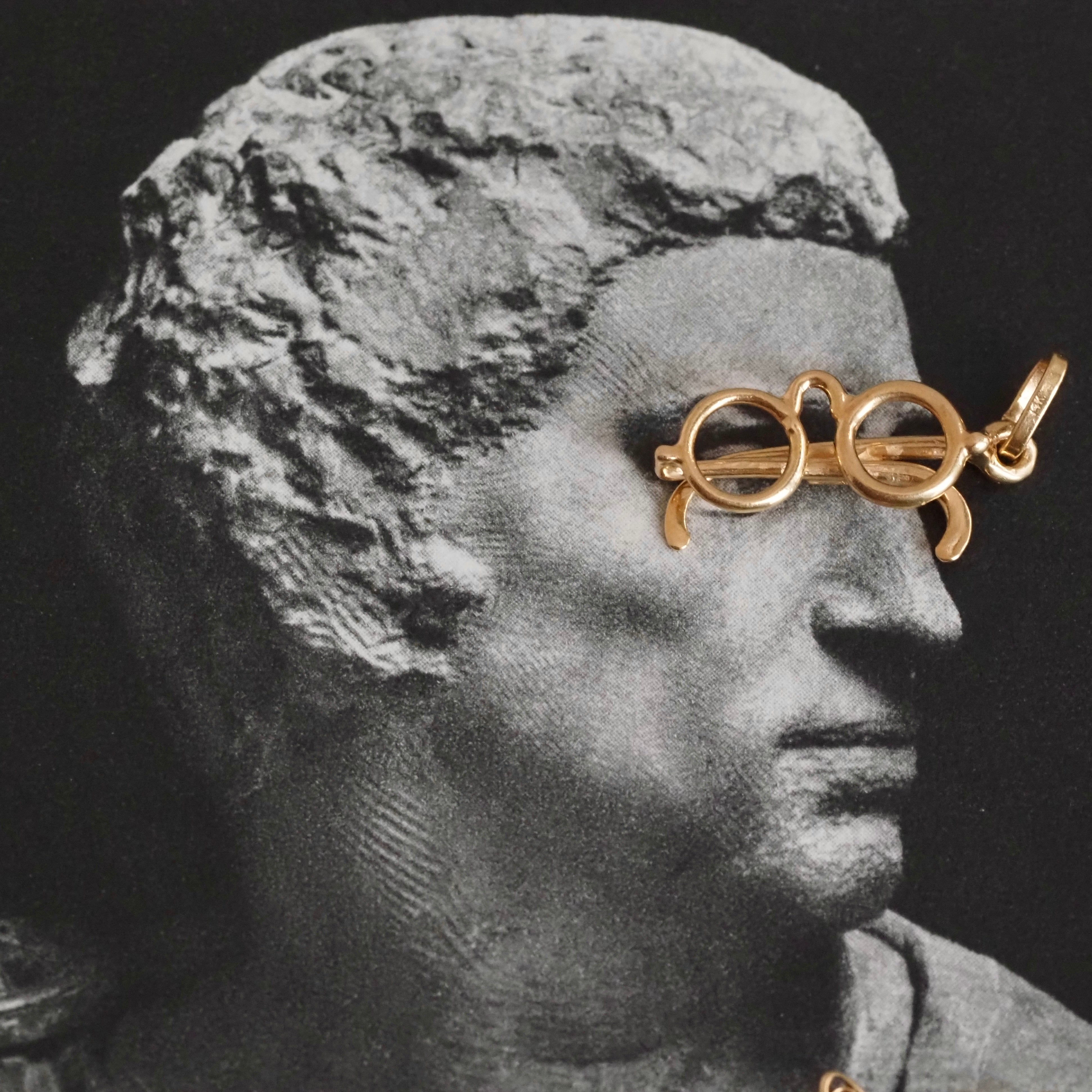 Vintage 14k Gold Spectacles Charm