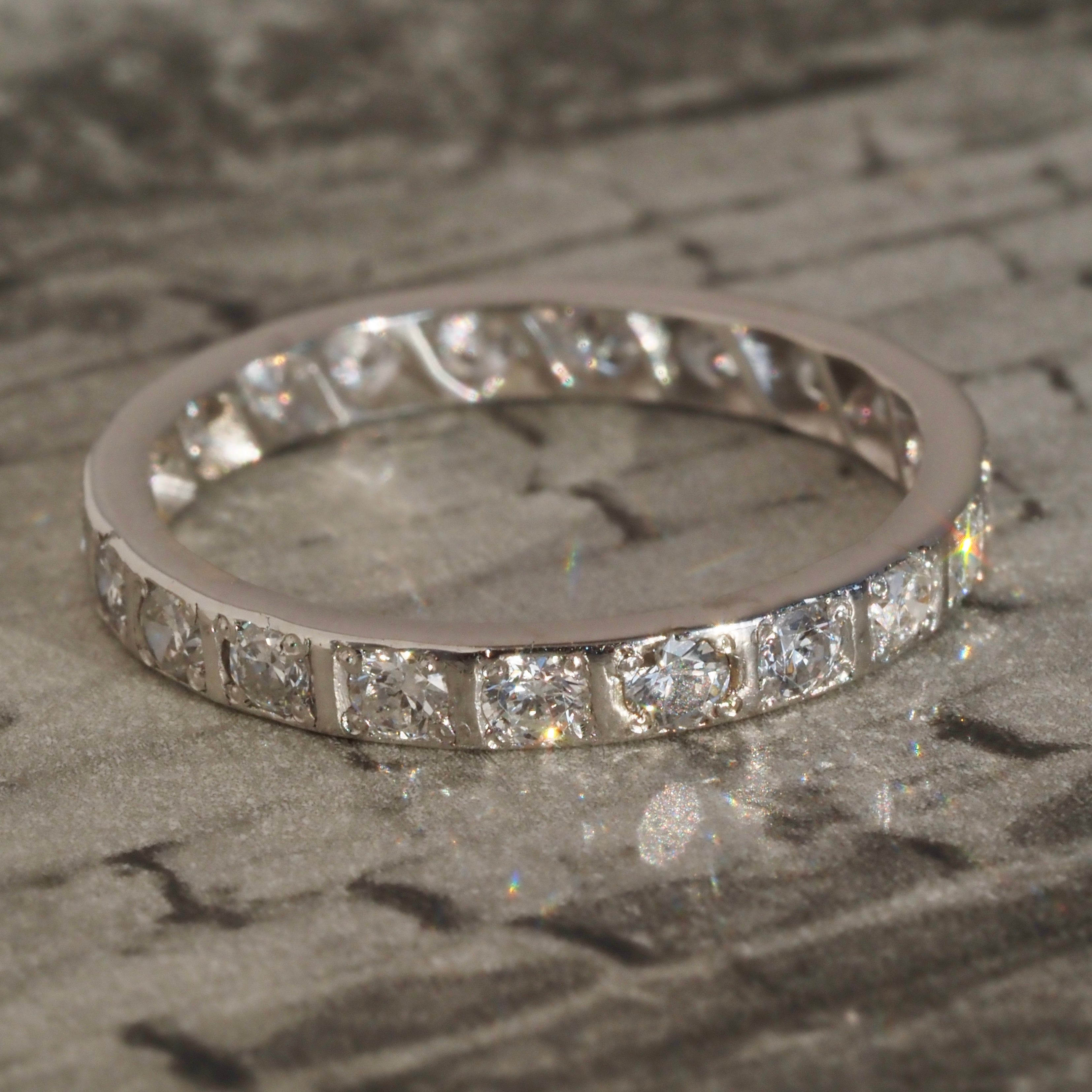 Antique Art Deco Platinum Diamond Eternity Ring